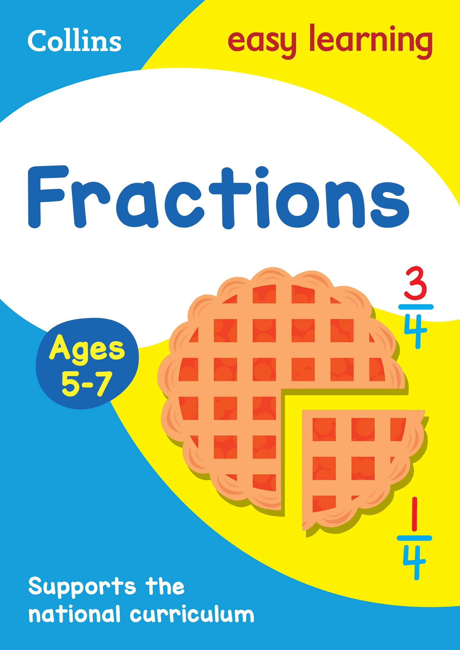 Collins Easy Learning KS1 Fractions Activity Book for Ages 5-7 | Paperback, Four-Color 1
