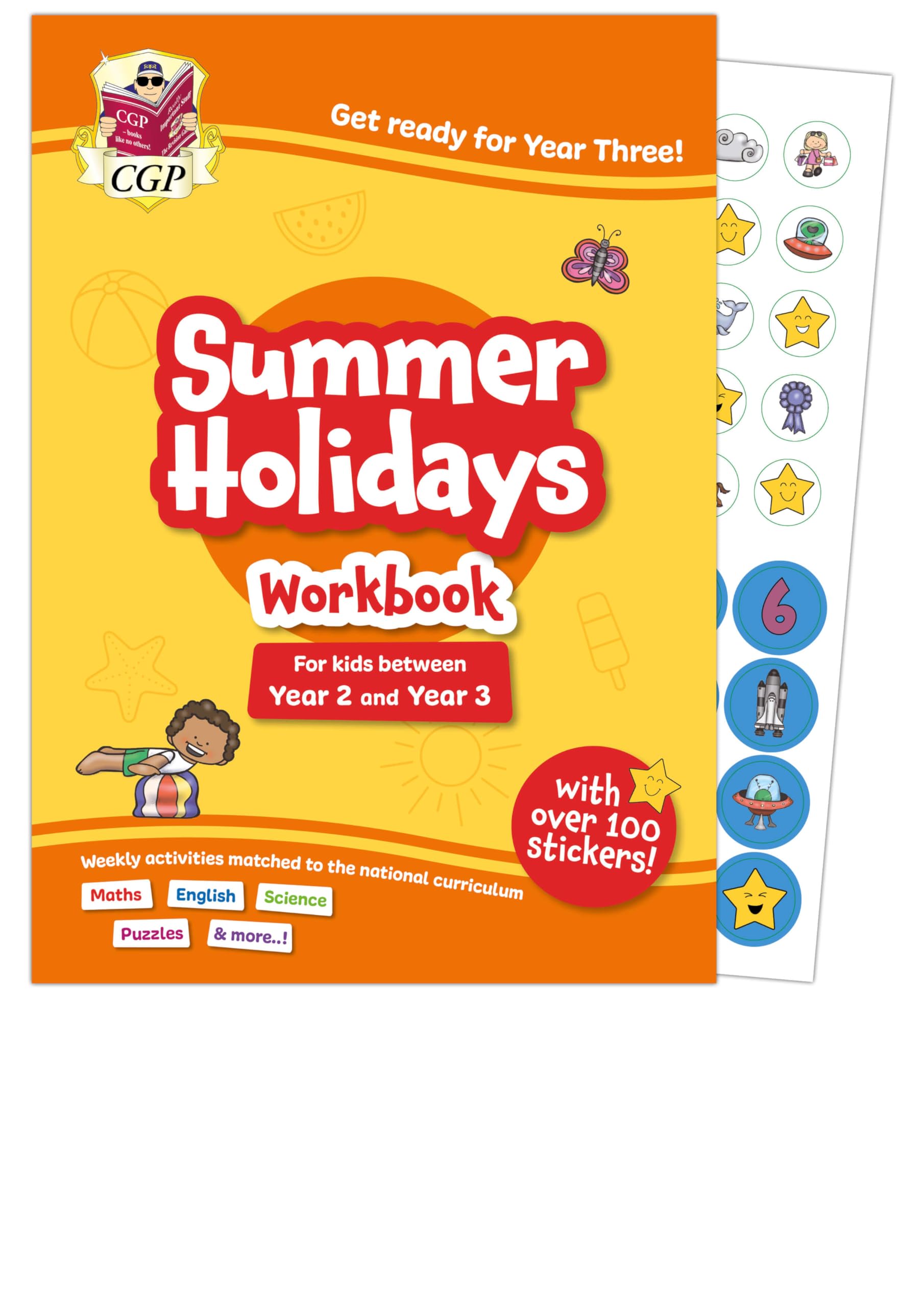 CGP Summer Holidays Activity Workbook - Year 2 to Year 3 Transition | 64 Pages | English