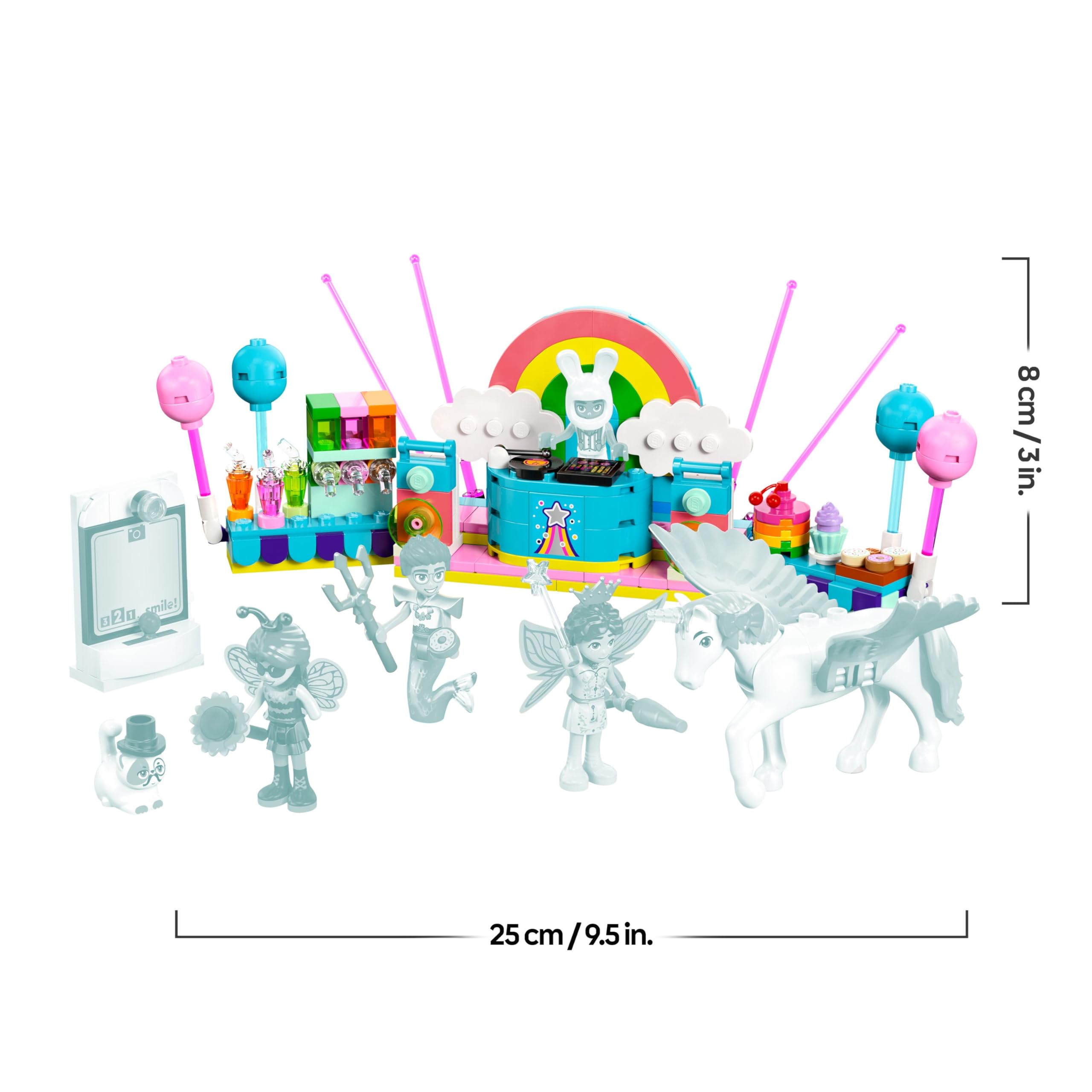 LEGO Friends Costume Party with Unicorn & Fairy Playset | 4 Mini Dolls, 2 Animal Figures | Ages 6+ 8