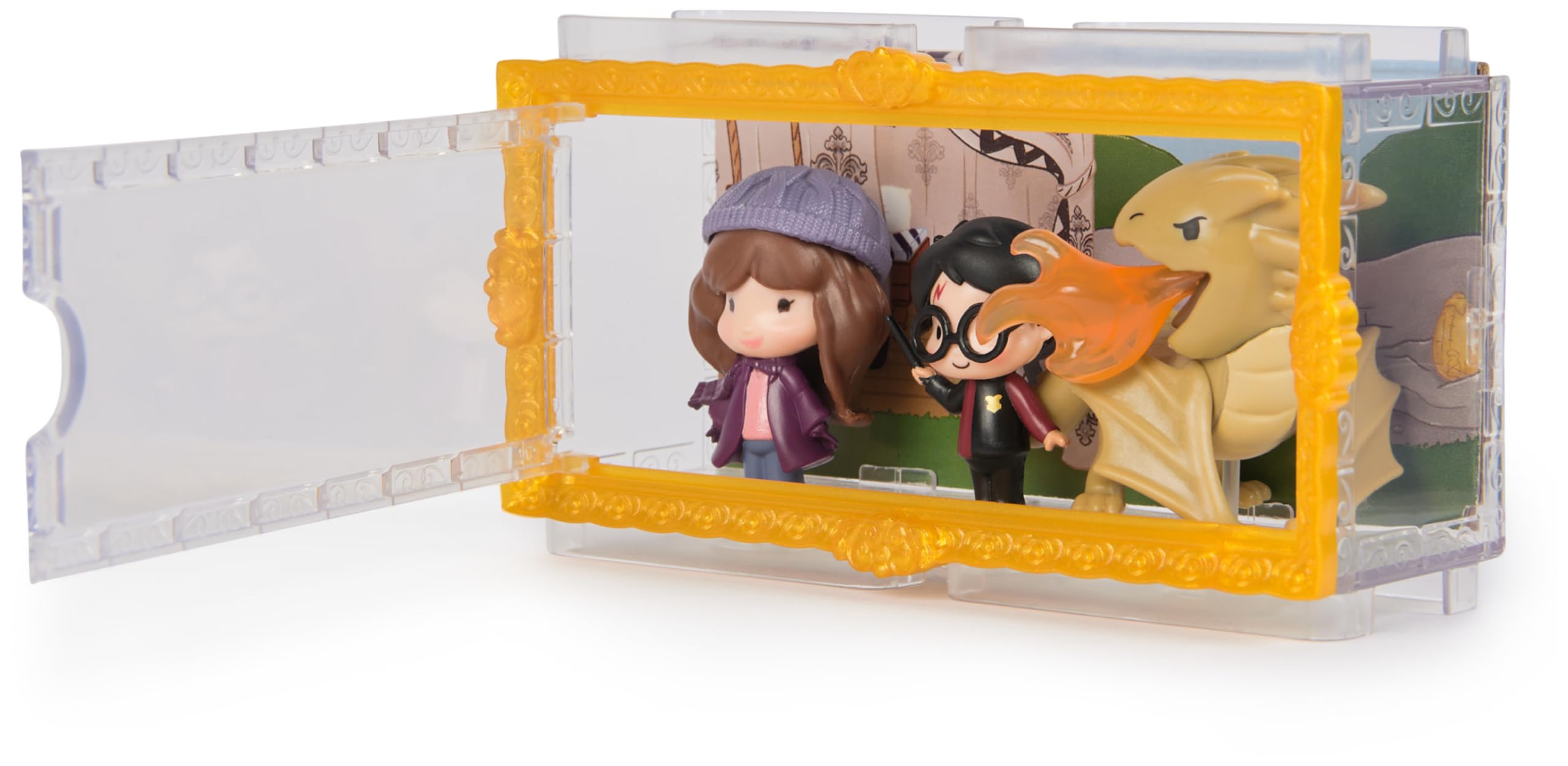Wizarding World Micro Magical Moments Year 4 - Harry Potter, Hermione Granger & Hungarian Horntail Figure Set