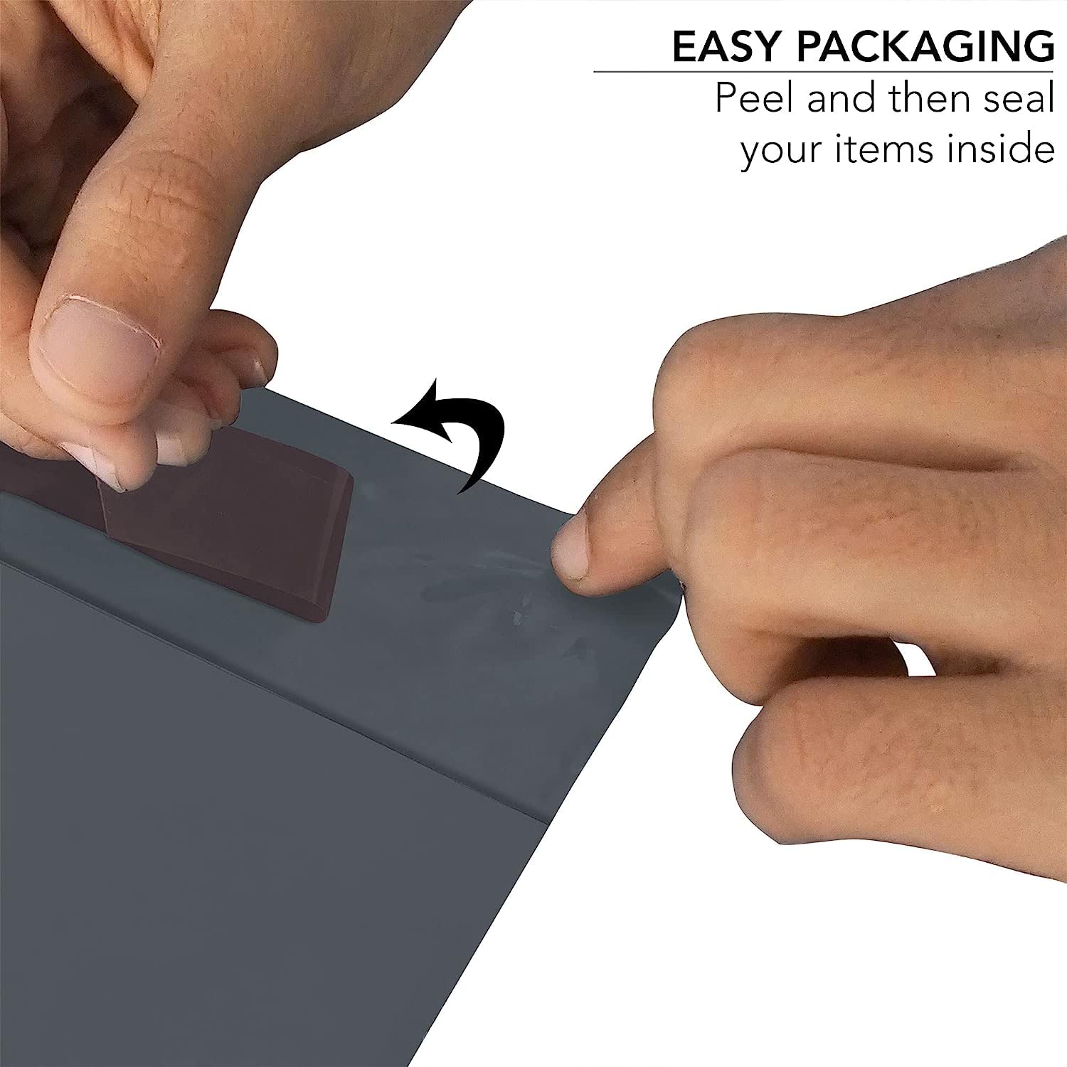 iSOUL 60 Mixed Size Poly Mailing Bags - Self Seal, Waterproof, Opaque 60 Micron Film
