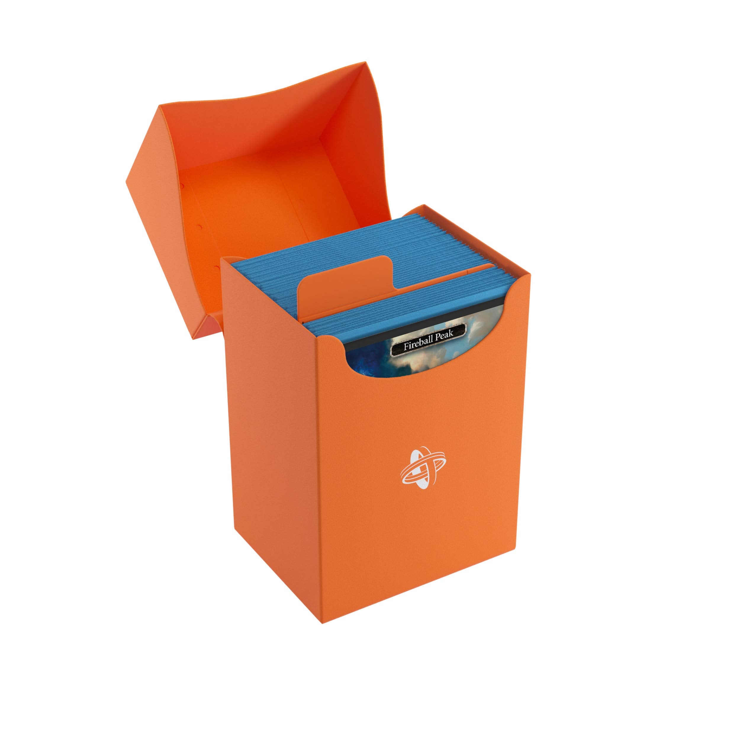 Gamegenic 80-Card Deck Holder - Orange | Self-Closing Lid | Acid-Free Storage 4