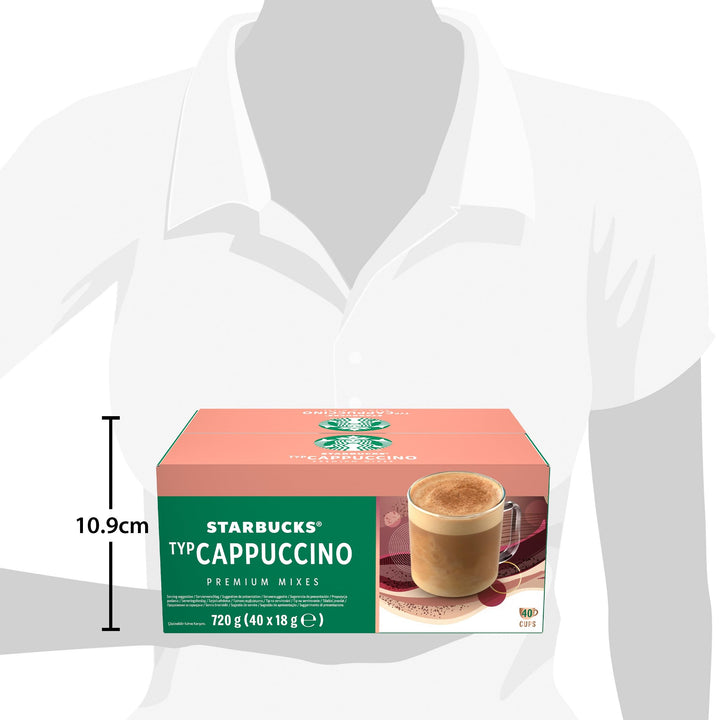 STARBUCKS - Cappuccino Instant Coffee Sachets 40 x 18 g