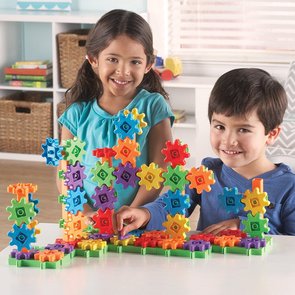 Learning Resources Gears Gears Gears Deluxe Beginners Building Set - 100 Pieces, STEM Toy for Ages 3+