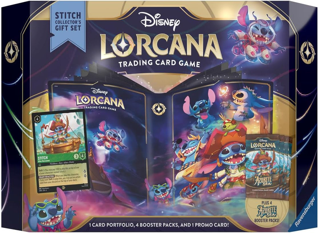 Ravensburger Disney Lorcana Azure Sea Stitch Collector Gift Set Trading Cards (11098435)