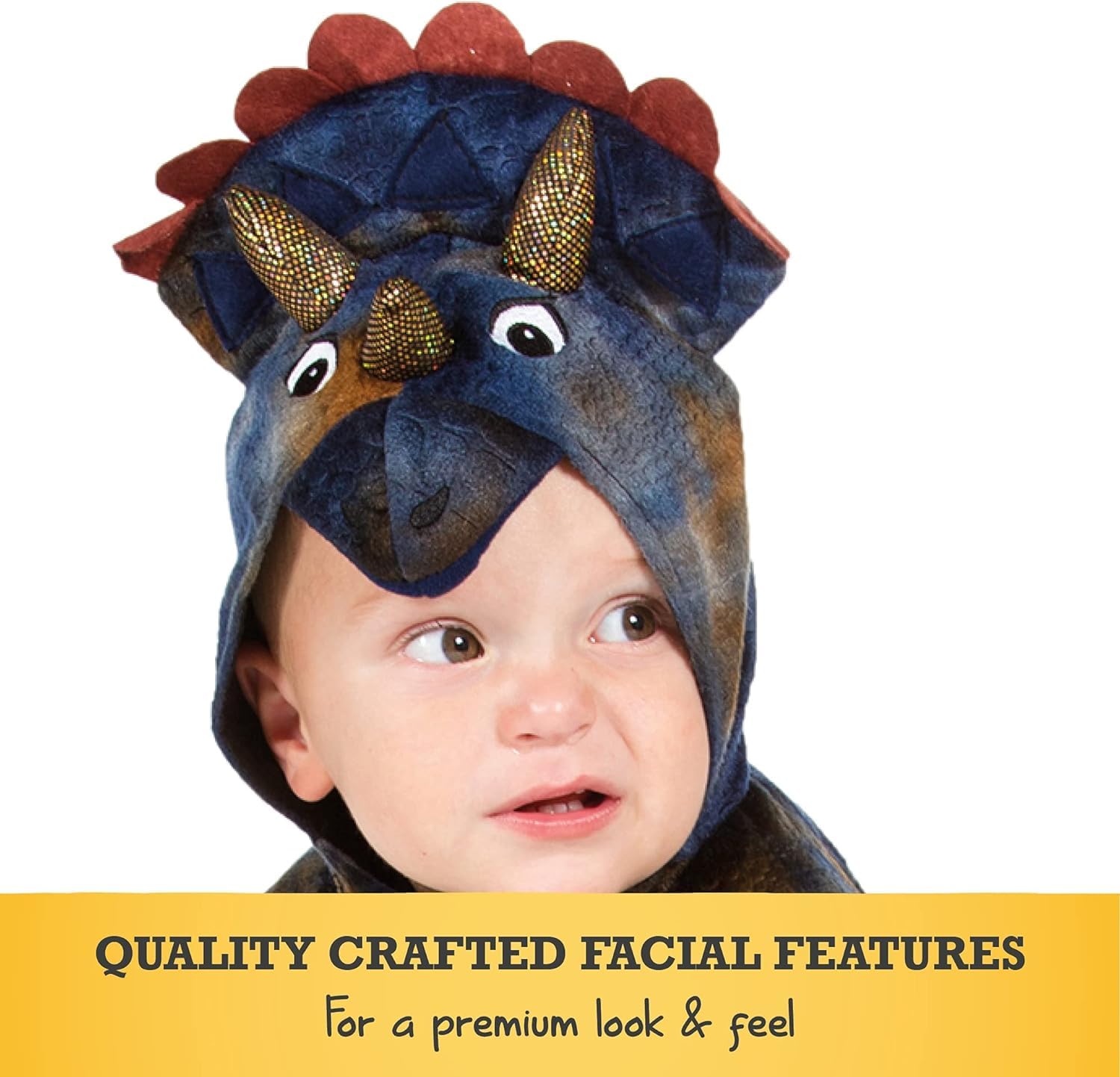 PRETEND TO BEE Baby Triceratops Dinosaur Dress Up Costume - Official Natural History Museum Onesie for Toddlers 12-18 Months 4
