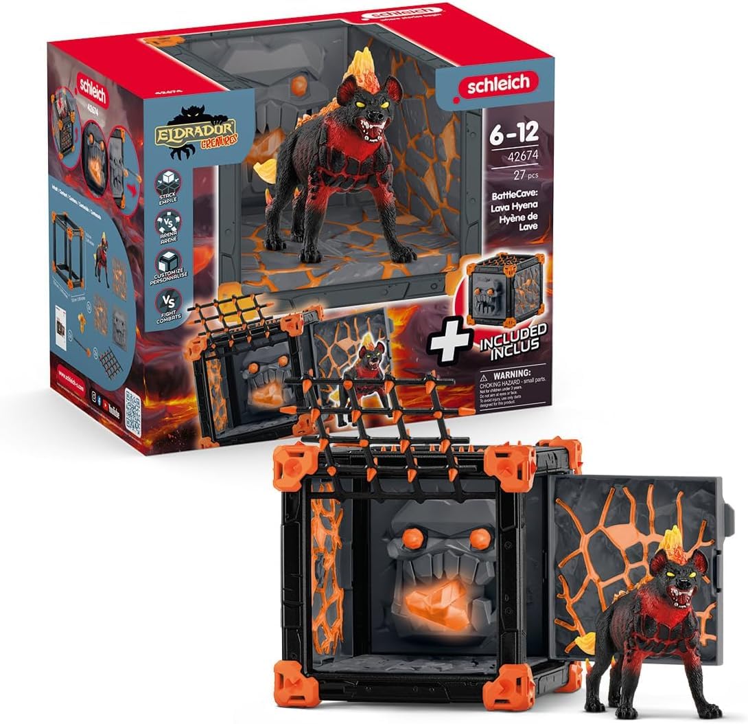 Schleich BattleCave Lava Hyena Playset - Action Figure & Building Set for Ages 7+ 10