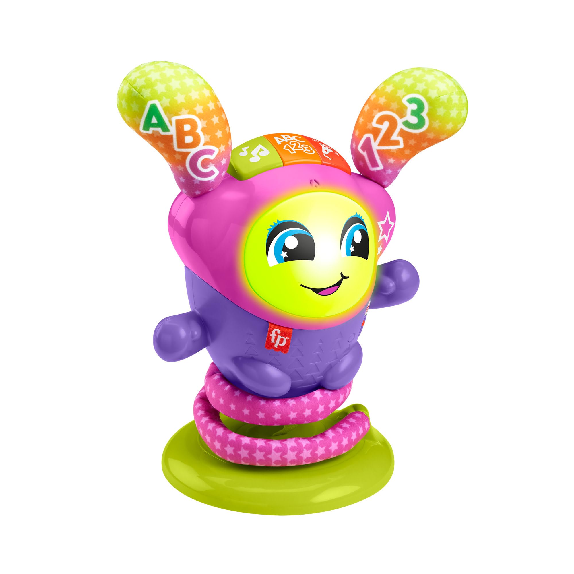 Fisher-Price DJ Bouncin’ Star - Interactive Lights & Sounds Toy for Ages 9-36 Months | UK English