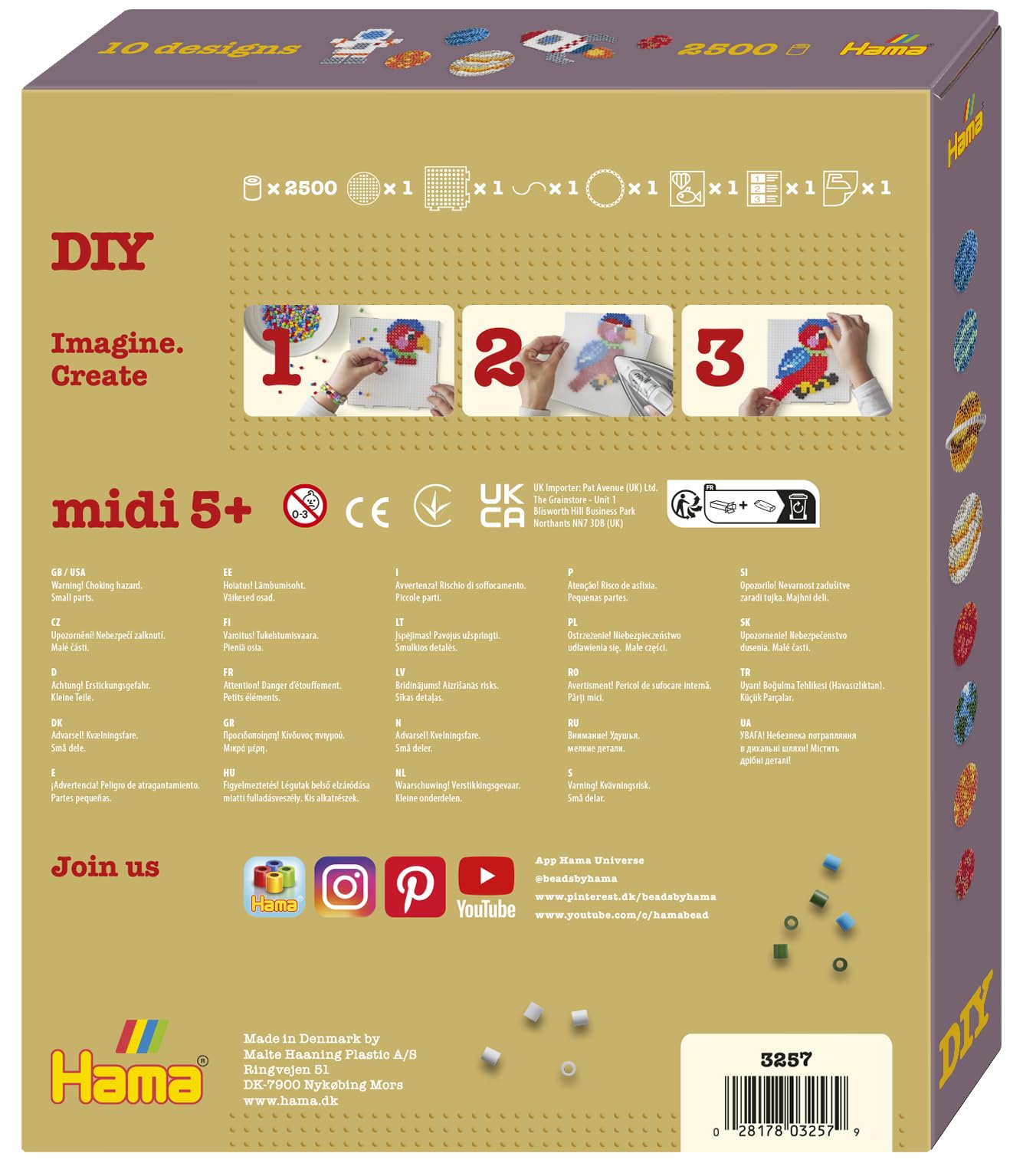 Hama Gift Box - Space | 2,500 Beads & 2 Pegboards for Creative Fun 10