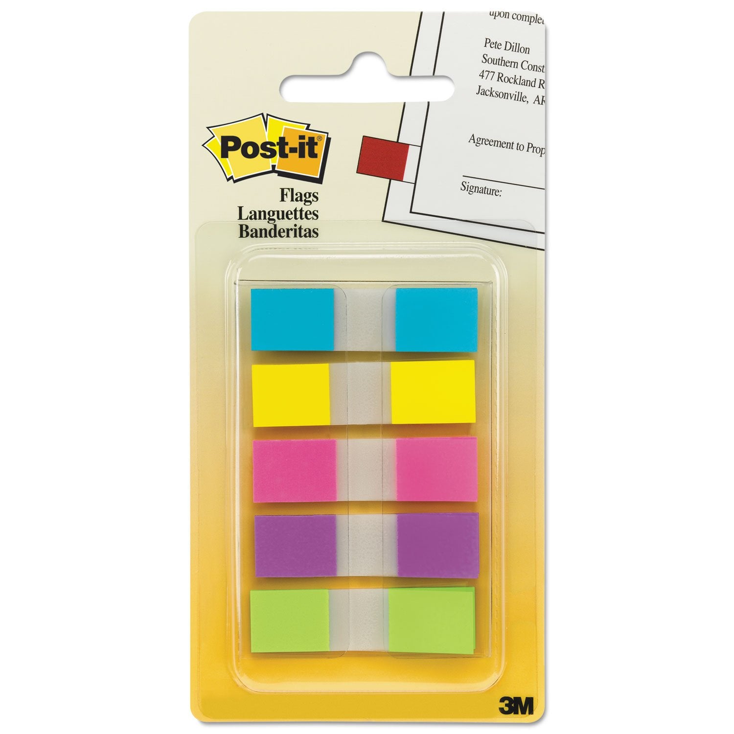 Post-it Flags 6835CBEU Page Flags - 5 Bright Colors, 100 Flags Total in Portable Dispenser