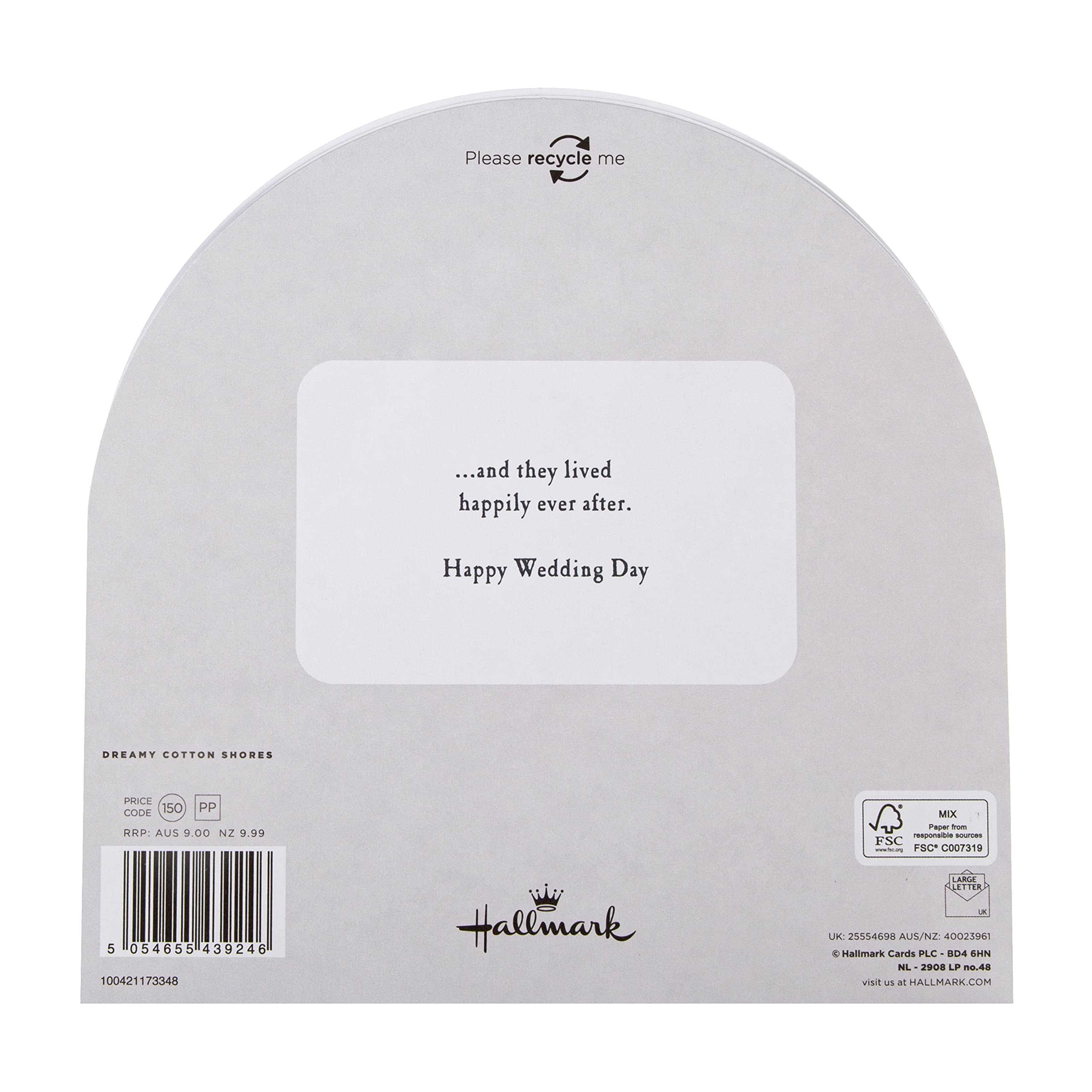 Hallmark 3D Wedding Card - 'Once Upon a Time' Pop Up Design with Laser Cut Details 3