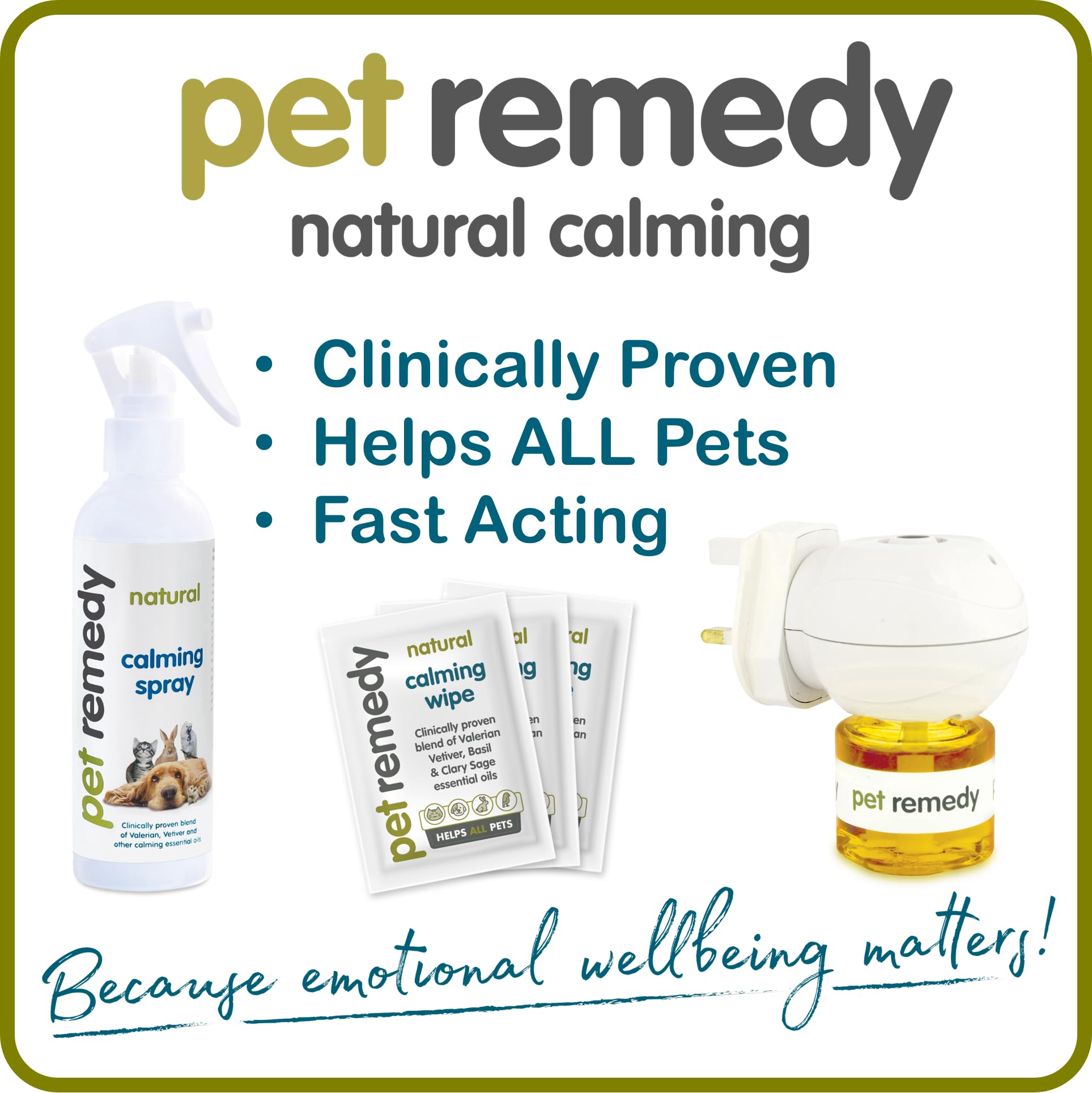 Pet Remedy Natural De-stress & Calming Kit - Herbal Scented, Includes Spray & Diffuser 5
