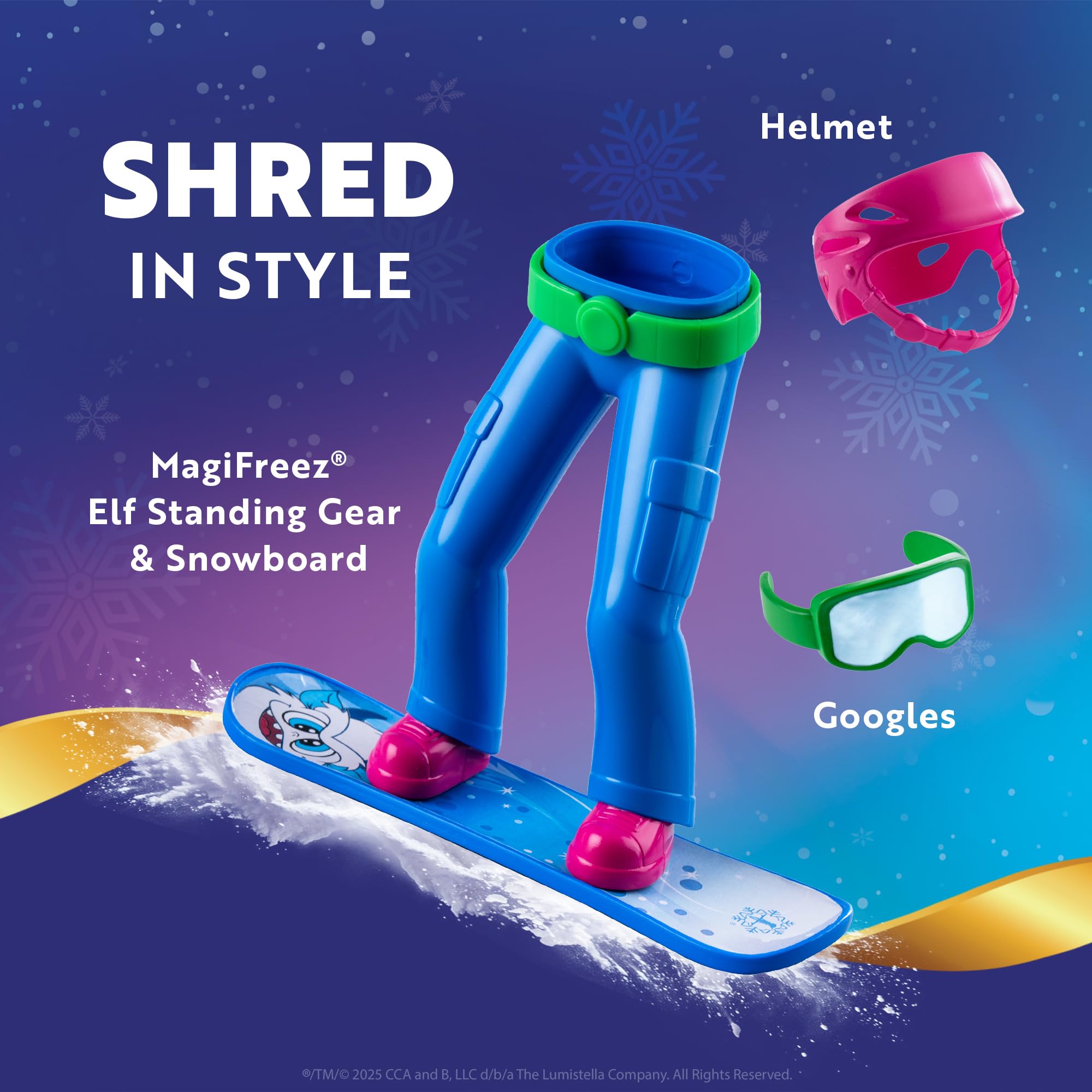 The Elf on the Shelf MagiFreez Swish and Sleigh Snowboard Set - Snowboard E 4