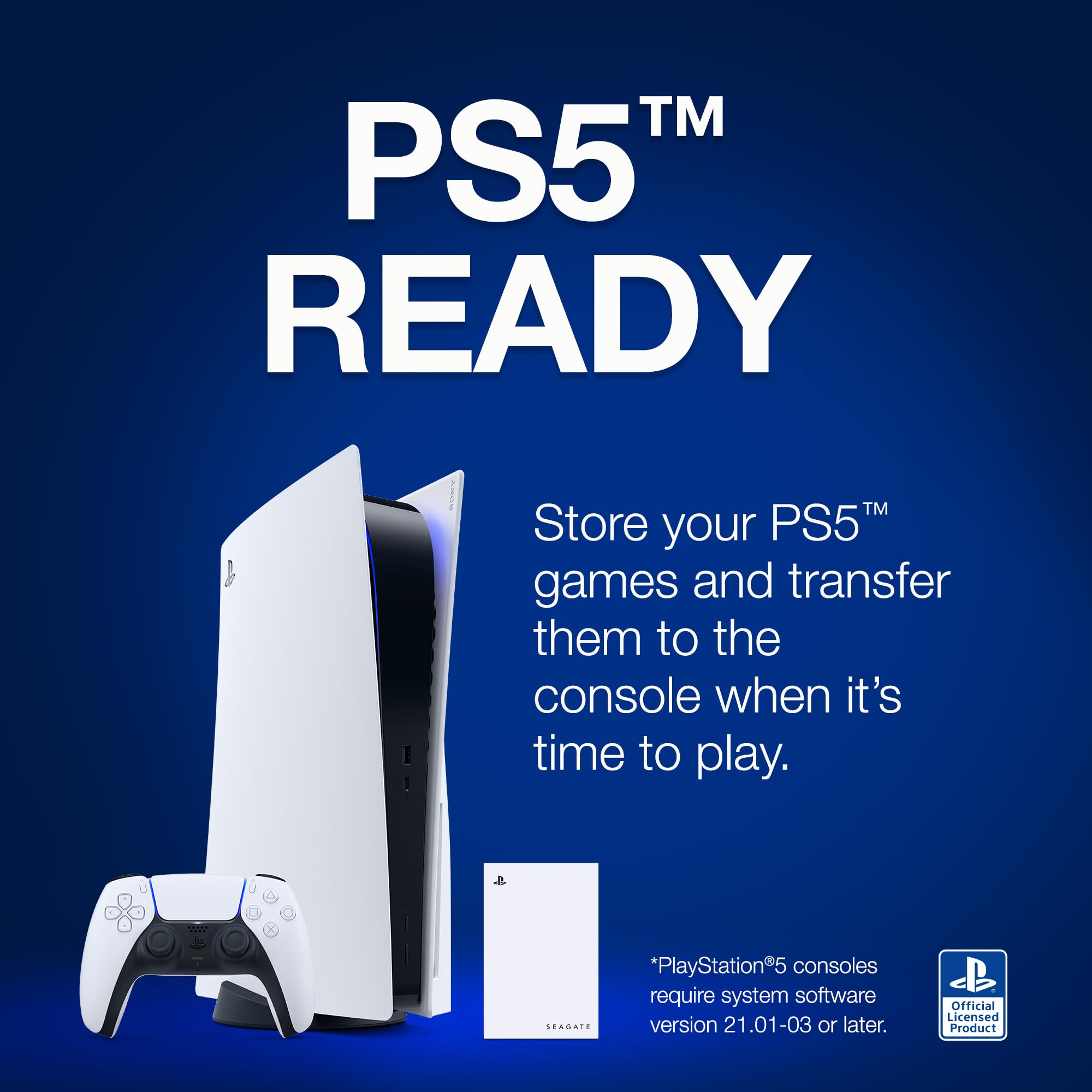 Seagate Game Drive for PS5 - 2TB External HDD | USB 3.0 | Officially Licensed