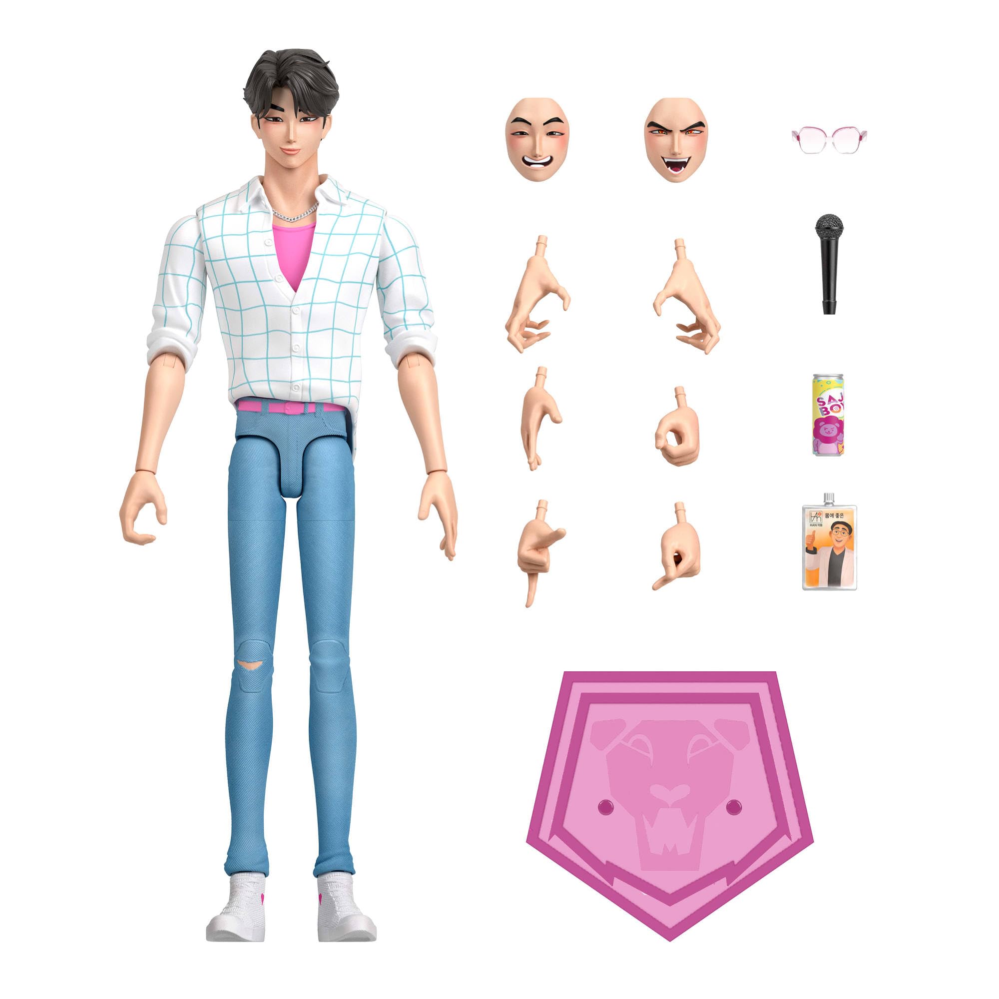 Mattel KPop Demon Hunters Jinu 6.7-inch Action Figure - 18 Points of Articulation | Multicolor Plastic | Ages 4+