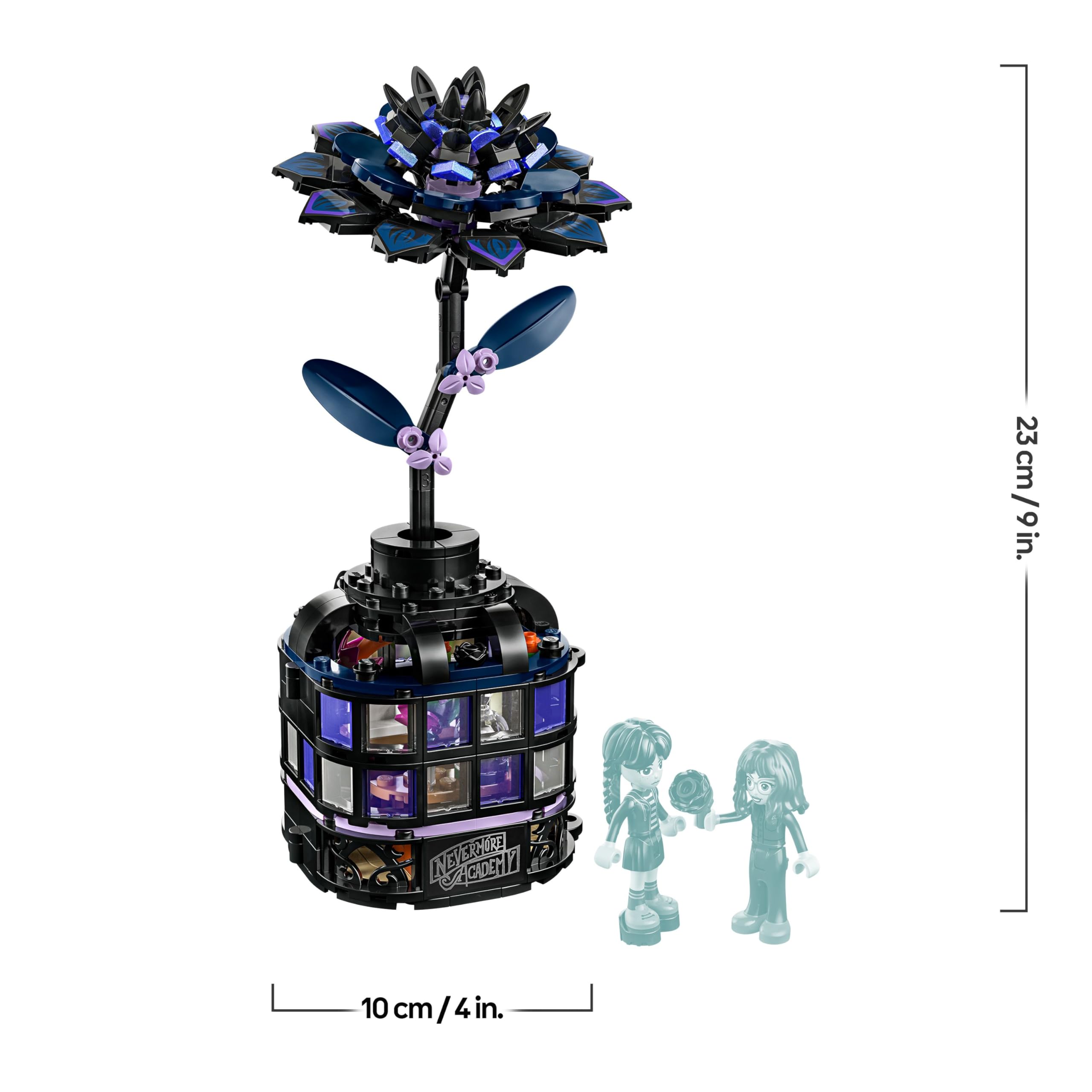 LEGO Wednesday Black Dahlia Flower Toy - Buildable Play and Display Set for 9+