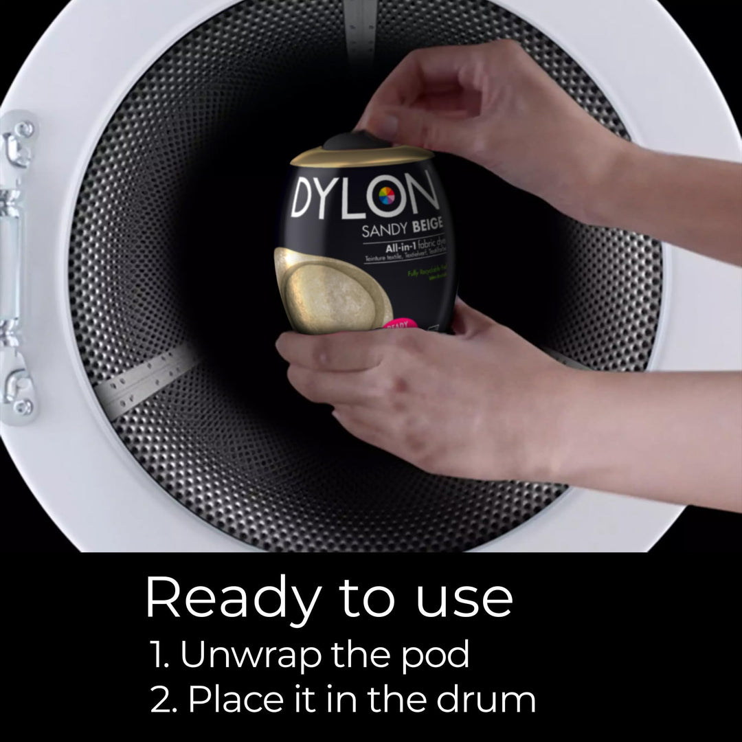 Dylon Washing Machine Fabric Dye Pod - Sandy Beige, 350g