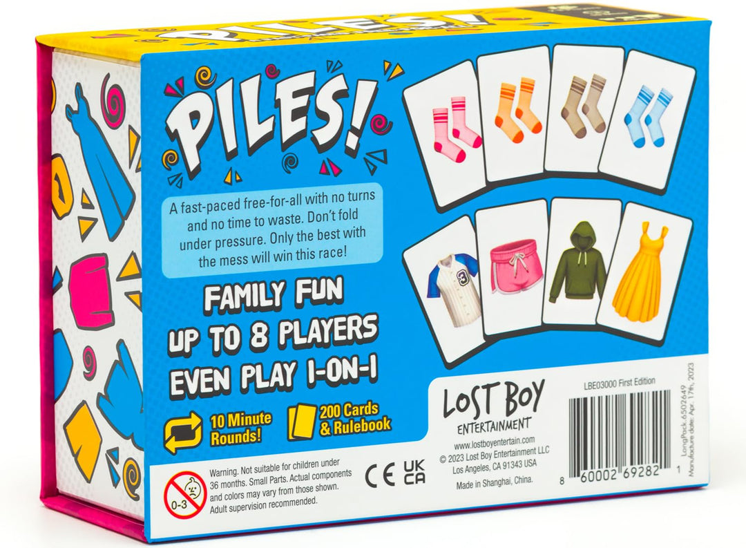 Lost Boy Entertainment Piles Card Game for Kids 8 and Up