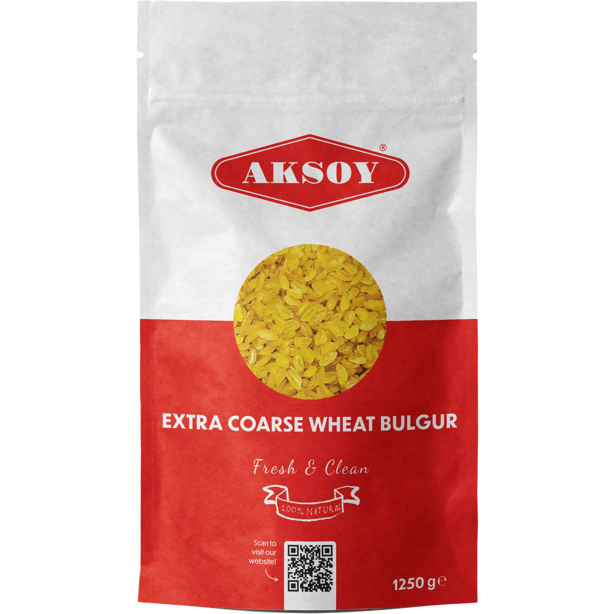 AKSOY Extra Coarse Wheat Bulgur - 1.25KG | Resealable Pouch | Vegan Friendly 5