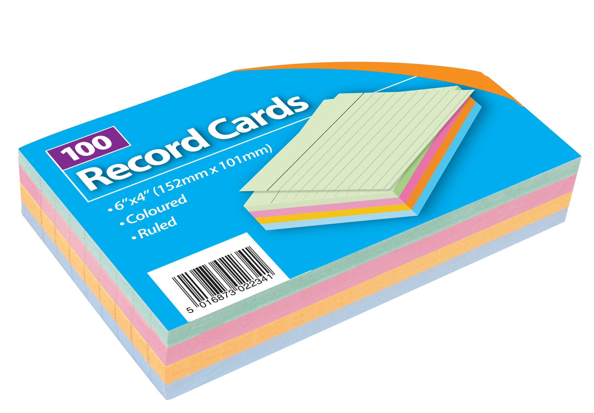 1ABOVE A6 Lined Index Cards with Headline, Multi-Coloured, 100 Pack 1