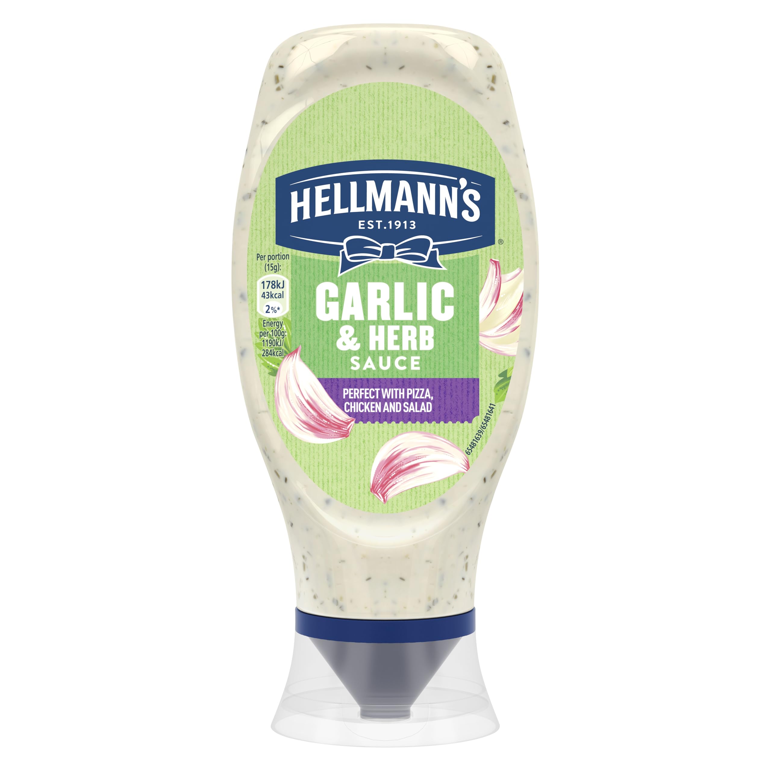 Hellmann's Garlic & Herbs Creamy Sauce - Vegetarian, Gluten-Free | 430ml Bottle