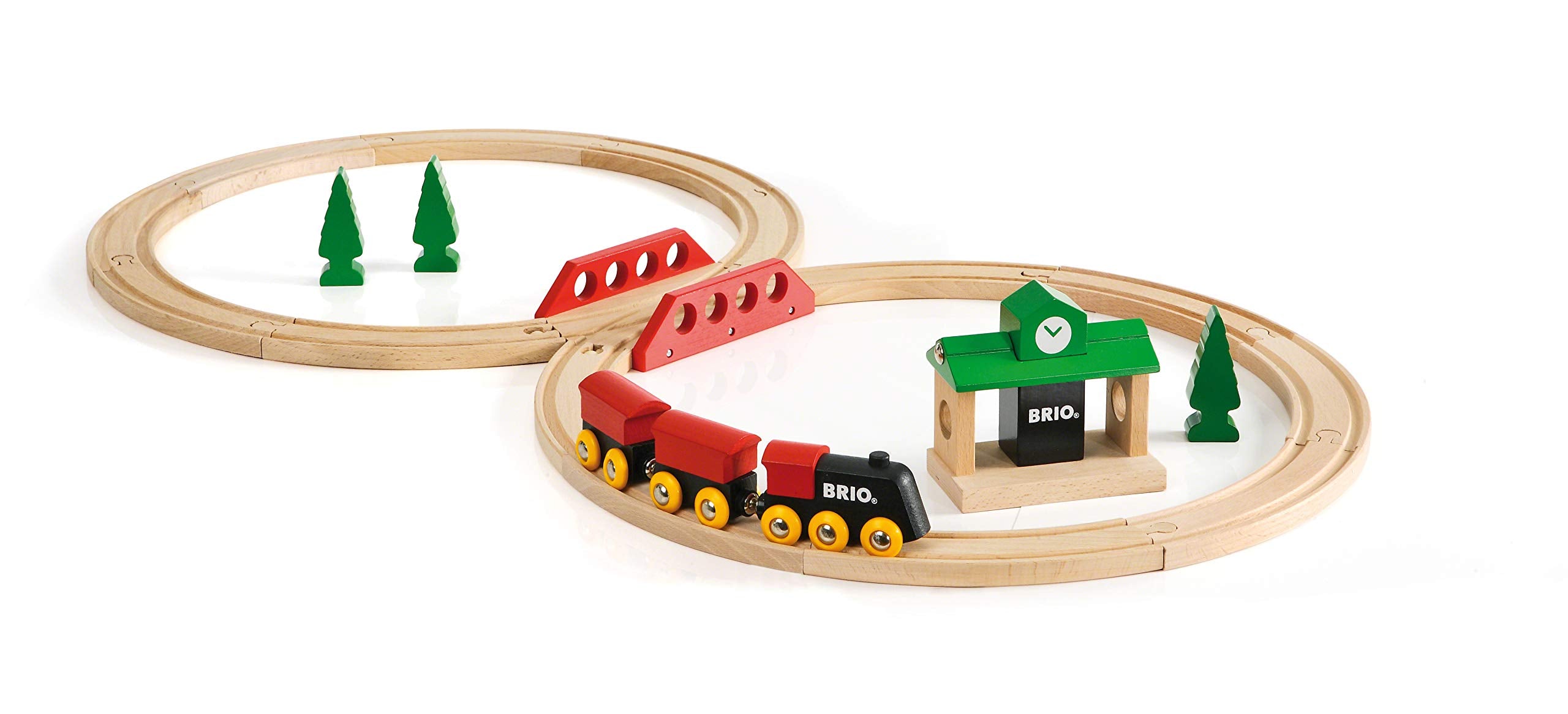 BRIO Classic Figure of 8 Wooden Railway Train Set - Magnetic Wooden Trains for Toddlers 2 Years Up 5