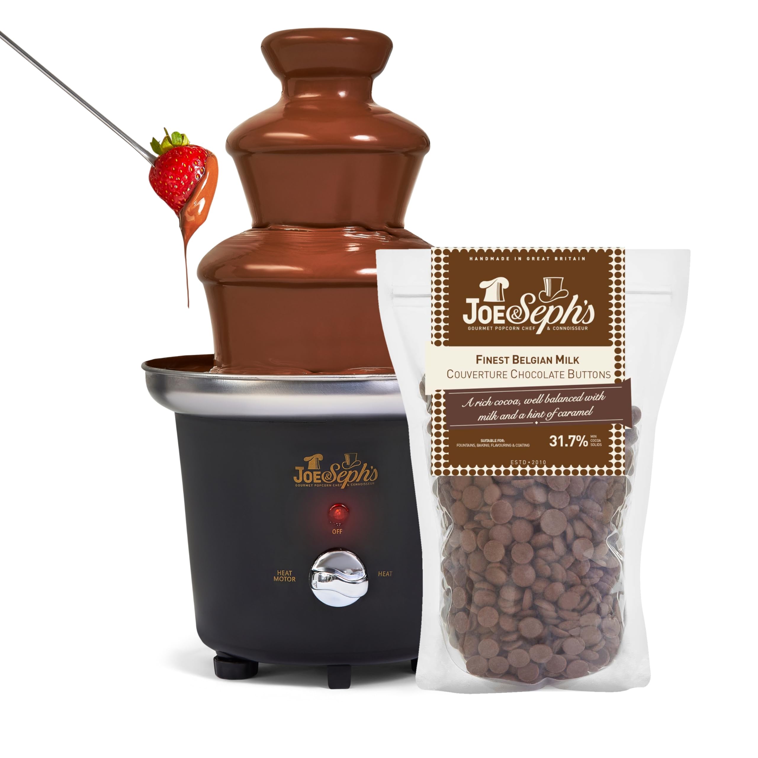 Joe & Seph's Finest Belgian Milk Chocolate Buttons (800g) - Couverture Baking Chocolate 4