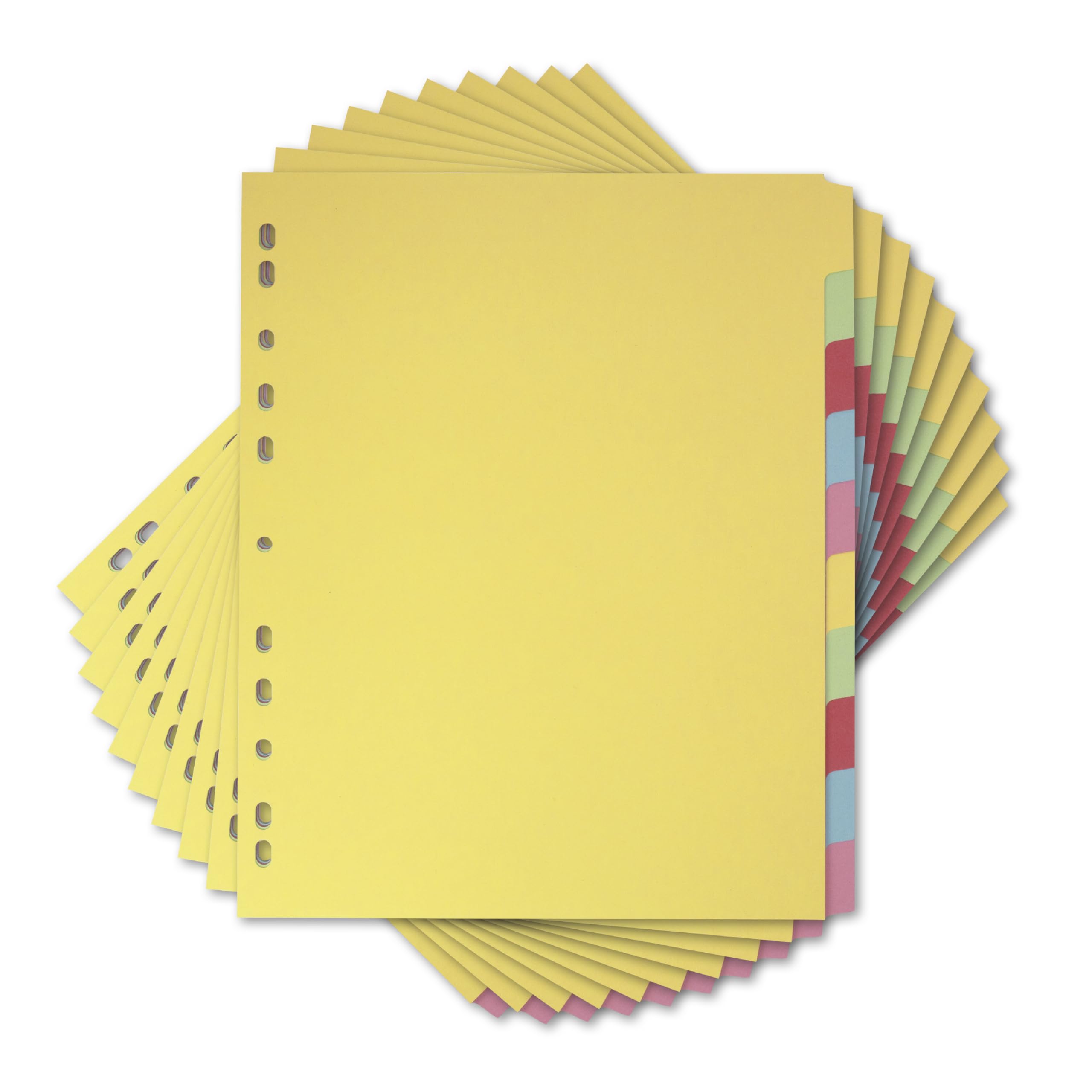 Elba A4+ Extra Wide File Dividers - 10 Sets Assorted Colours | Durable Cardstock
