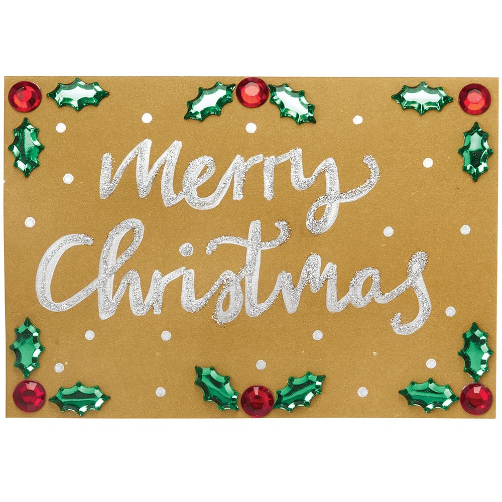 Baker Ross FX343 Holly and Berry Self-Adhesive Acrylic Jewels - Pack of 300 7