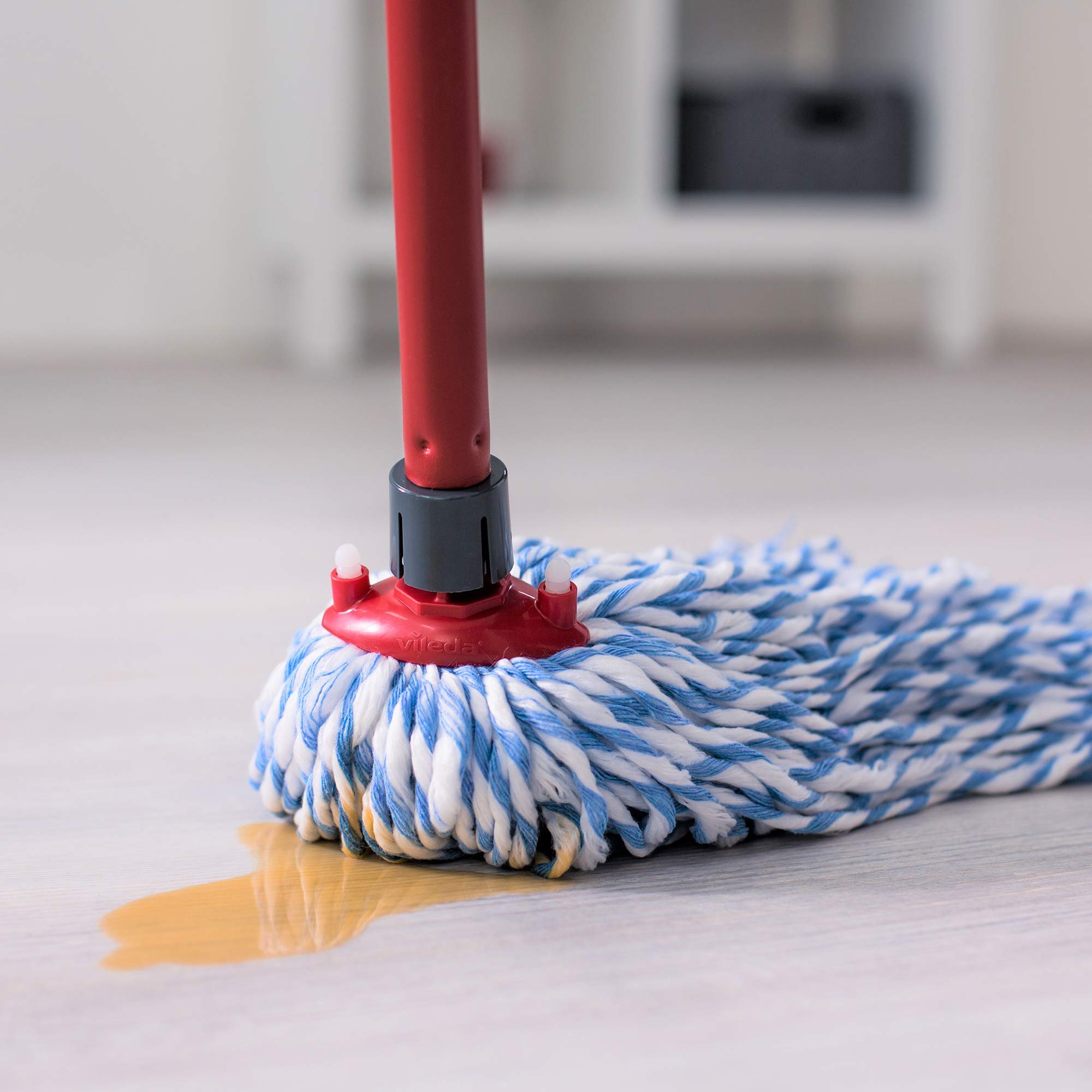 Vileda SuperMocio Microfibre and Cotton Mop and Bucket Set - Deep Cleaning | 10L Bucket | Red 5