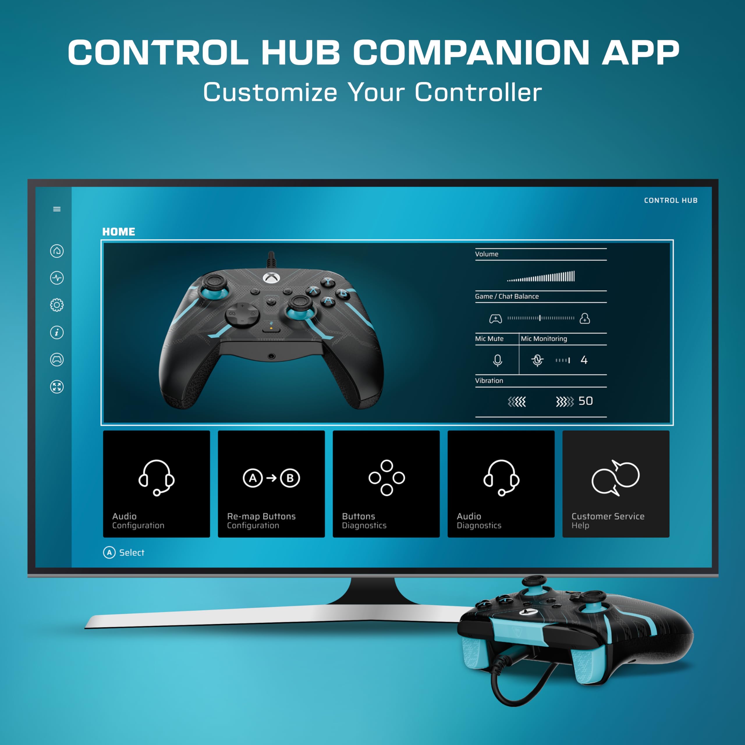 Turtle Beach Rematch Advanced Titan Steel Wired Gaming Controller for Xbox Series X|S, Xbox One, PC