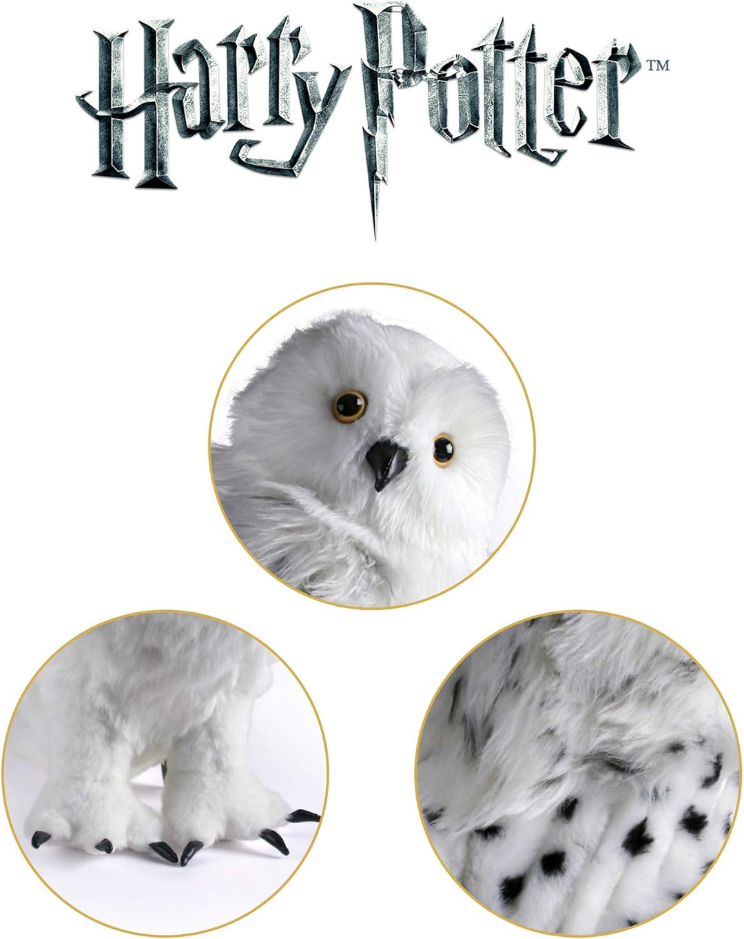 The Noble Collection Harry Potter Hedwig Collector's Plush - Officially Licensed 14in Snowy Owl Plush Toy for Ages 3+