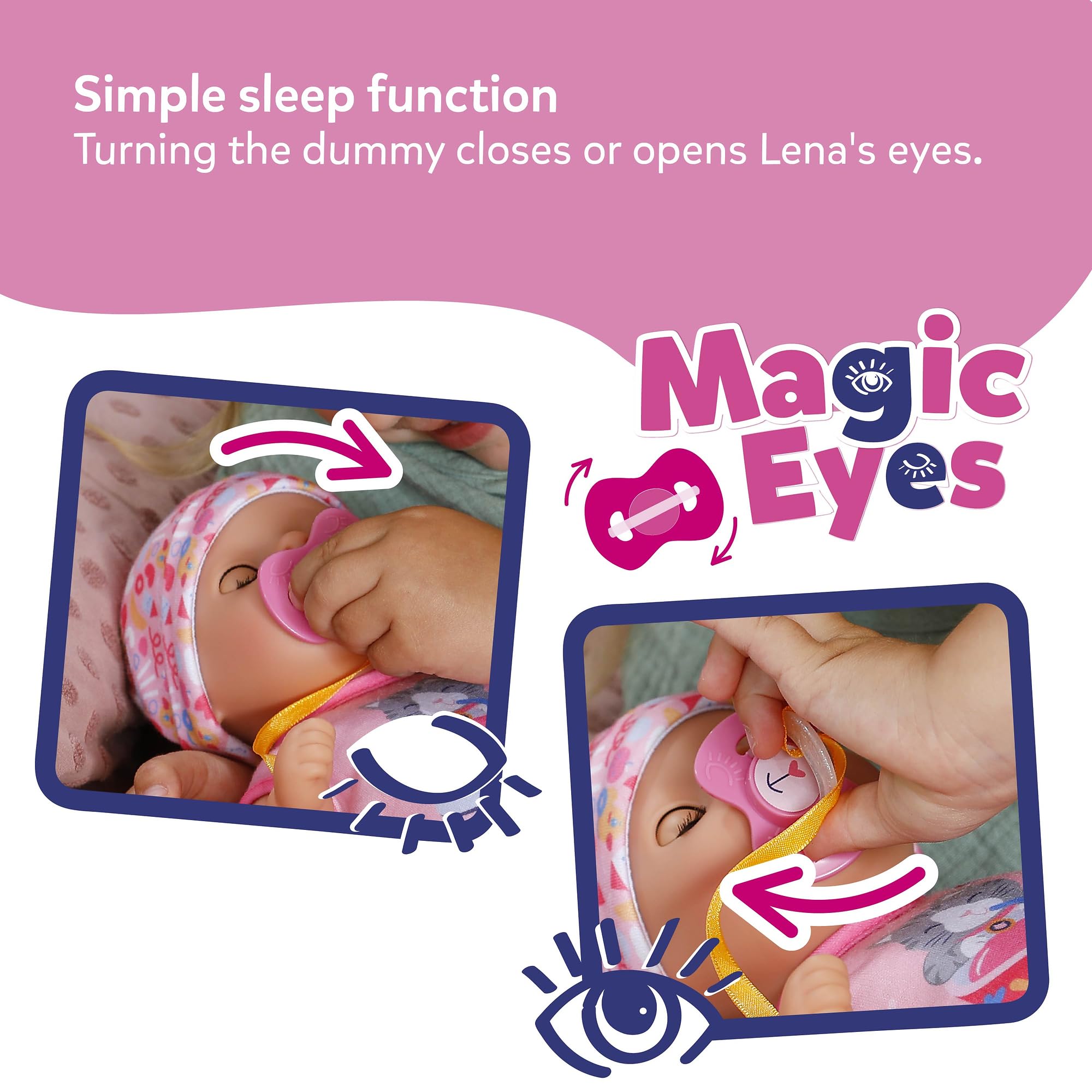 BABY born Lena Doll - 36 cm with 7 Mechanical Functions | Ages 1+ 3
