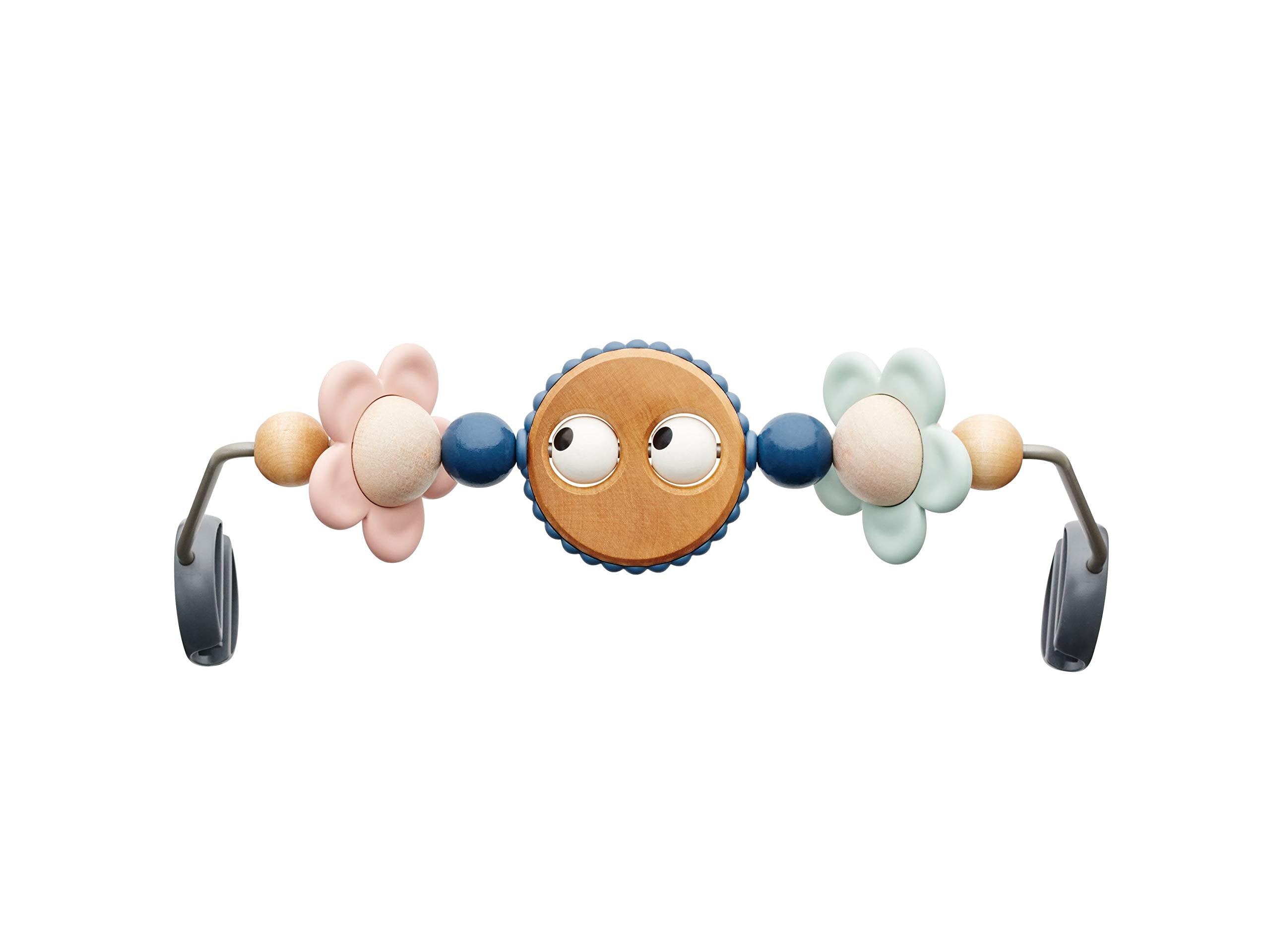 BabyBjörn Googly Eyes Toy for Bouncer – Pastel Wood Toy for 0-2 Years