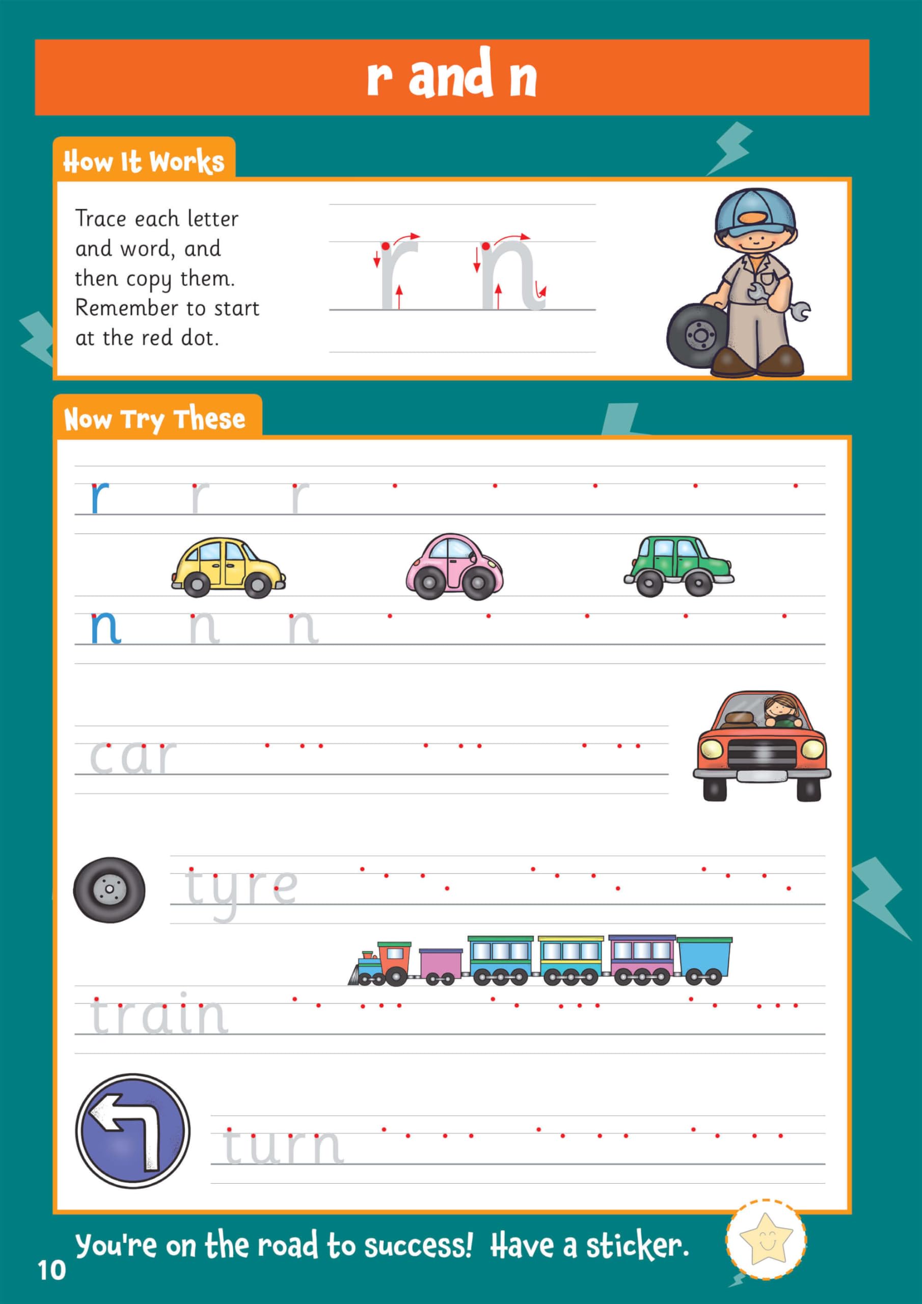 CGP 10 Minutes a Day Handwriting for Ages 5-7 Activity Book with Reward Stickers | Paperback