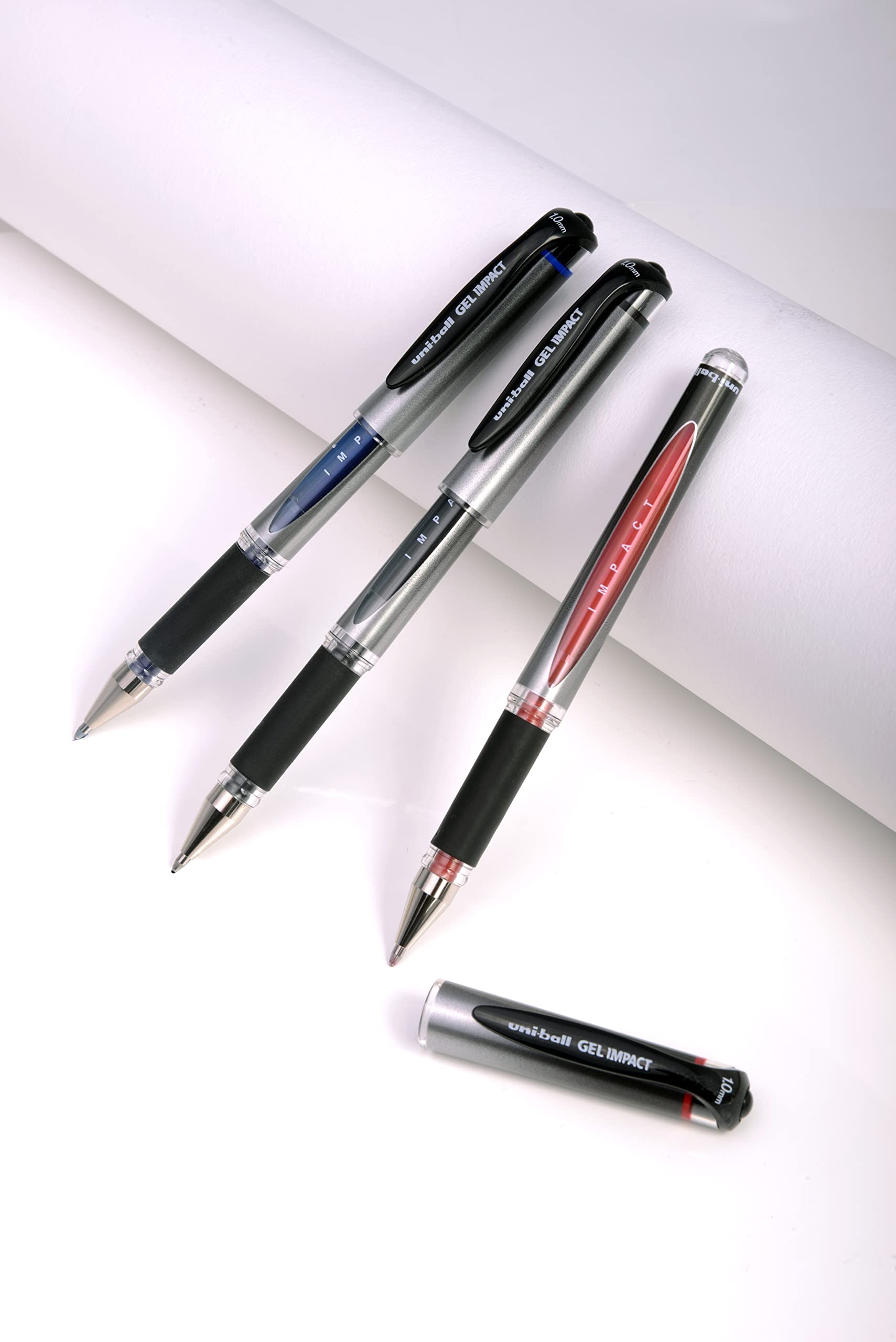 uni-ball UMN-153S Gel Impact Rollerball Pen - Broad 1.0mm Tip | Blue Ink | 3 Count Pack 4