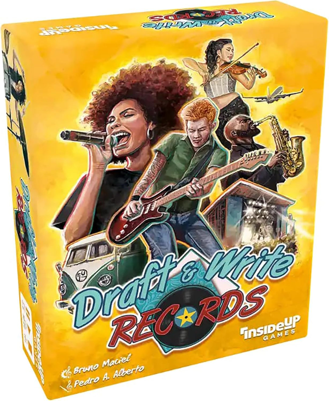 Inside Up Games Draft & Write Records - Music Board Game, Card Drafting, Strategy Game