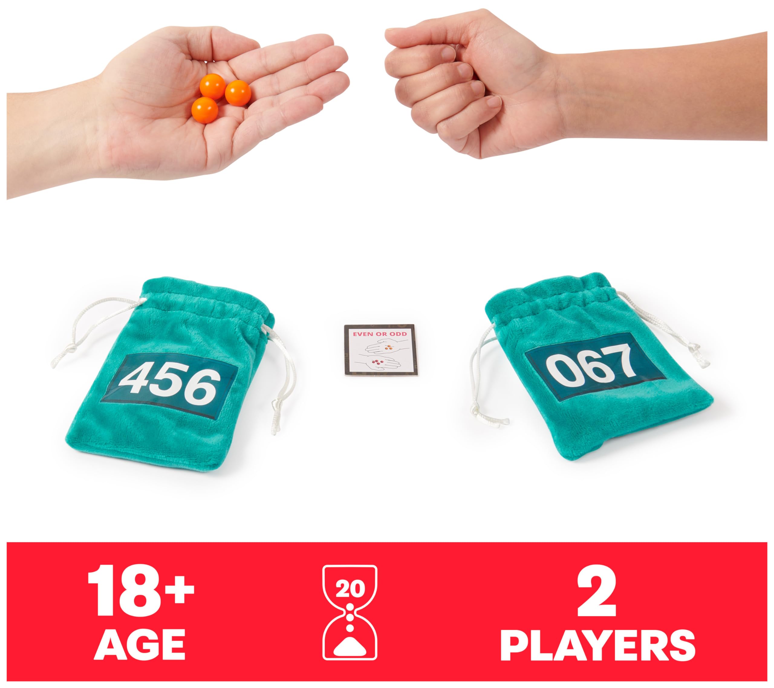 Spin Master Games Squid Game Marbles 2-Player Board Game 9