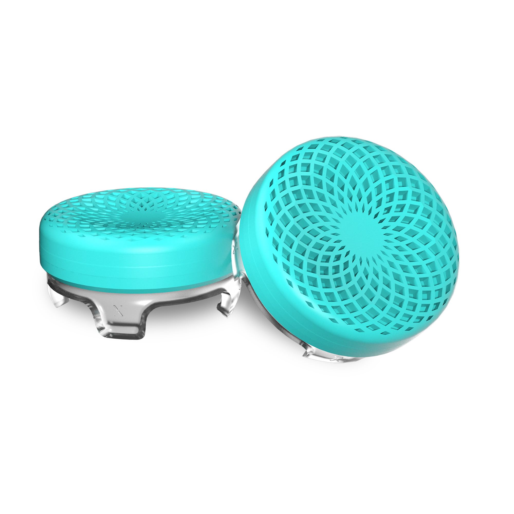 KontrolFreek Lotus Thumb Grips - Mid-Rise Height (6.1mm) | Blue-Green Rubber | For PS5 & PS4 2