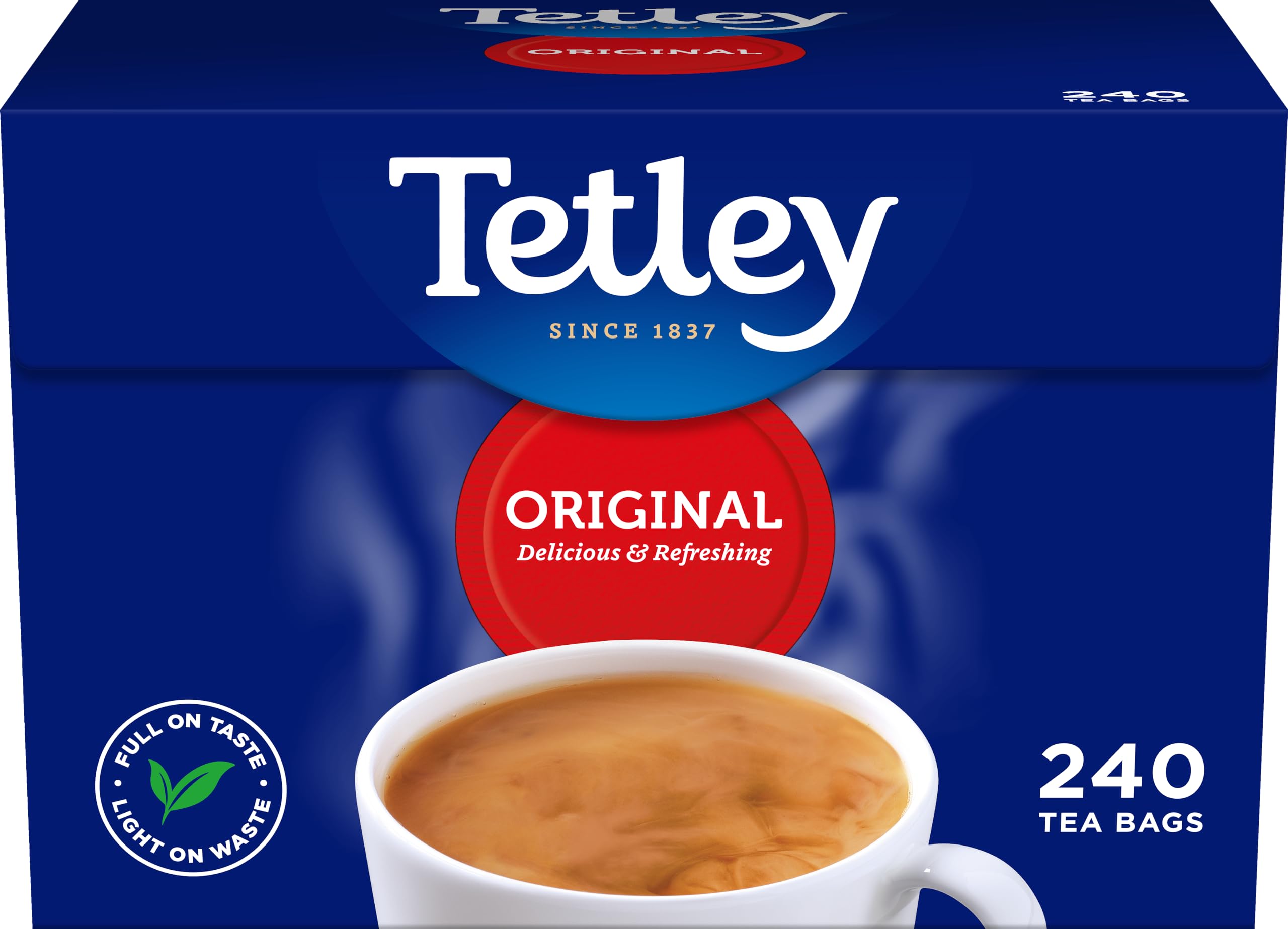 Tetley Original Black Tea Bags - 240 Count, 750g | Rainforest Alliance Certified