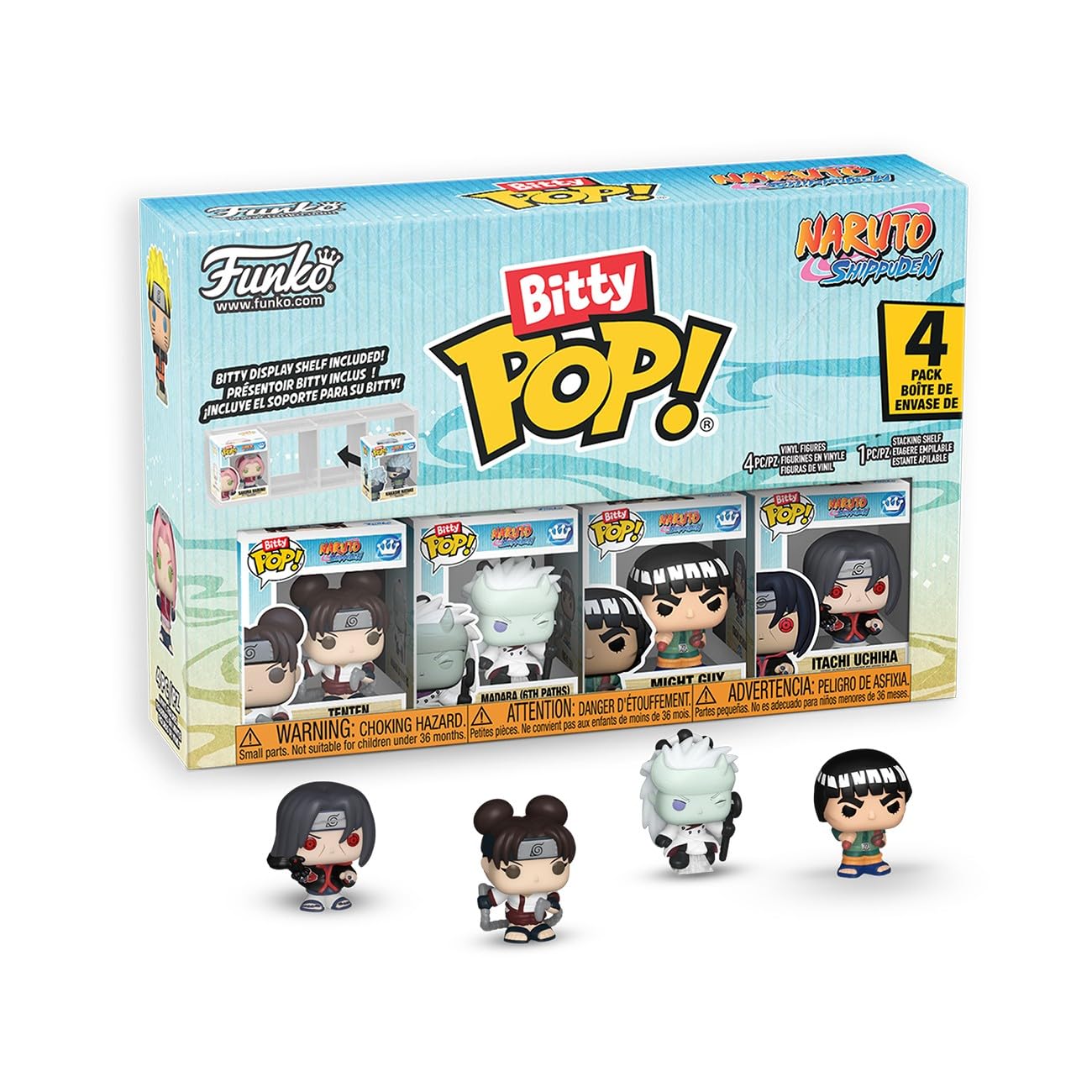 Funko Bitty POP! Naruto - Battles 4 Pack Collectable Vinyl Figures | Might Guy | 3.75 Inches 1