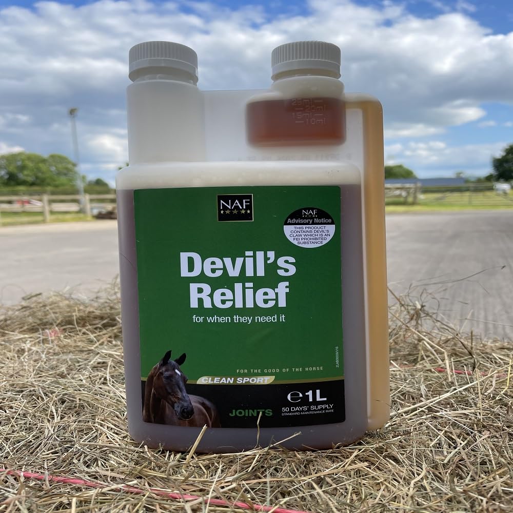 NAF Devil's Relief - Herbal Joint Support for Horses | Liquid Supplement | 1 Litre