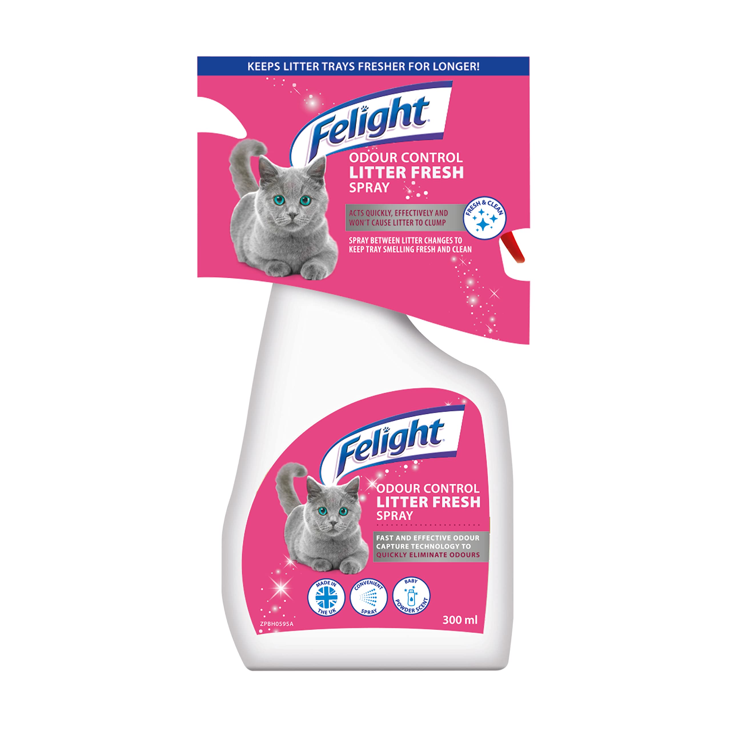 Felight Odour Control Litter Fresh Spray - Baby Powder Scent | 300ml 1