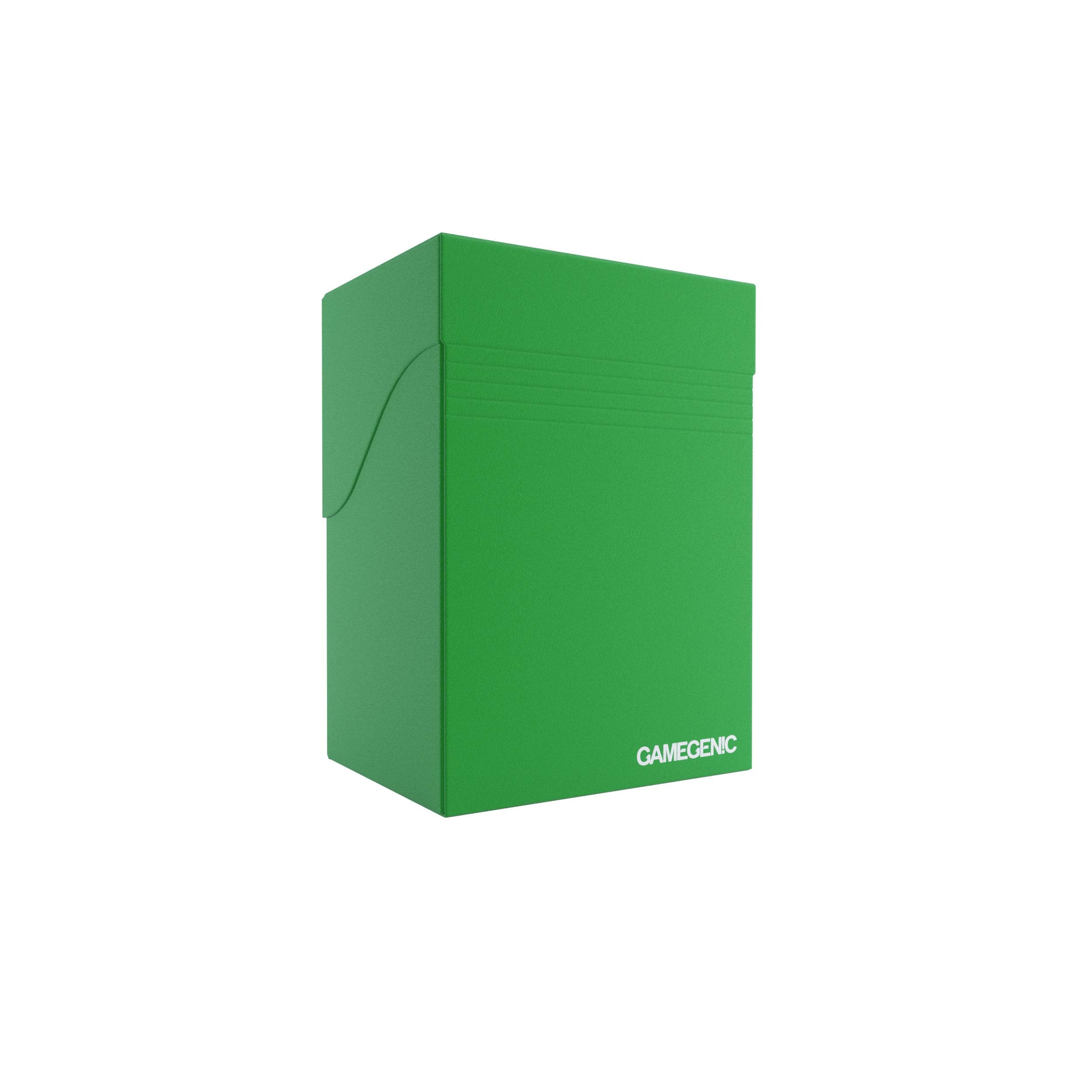 Gamegenic 80-Card Deck Holder - Green | Self-Locking Lid | Cobra Neck Technology | Includes Divider 9