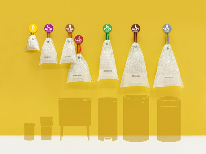 Brabantia PerfectFit Bin Liners Size X (10-12 Litre) Thick Plastic Trash Bags
