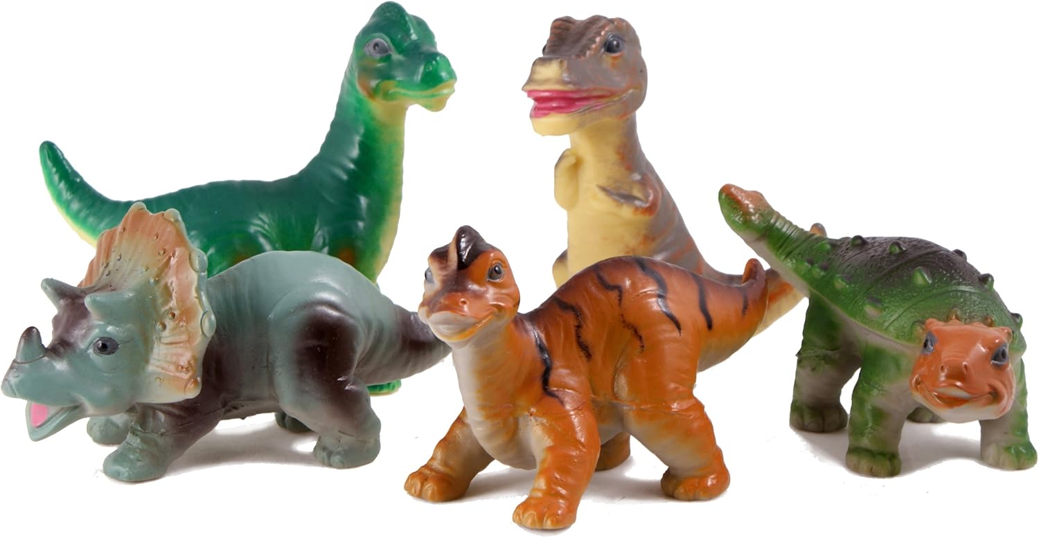 Soft Touch Baby Dinosaur Playset - 6 Soft & Squidgy Figures for Toddlers 18 Months+