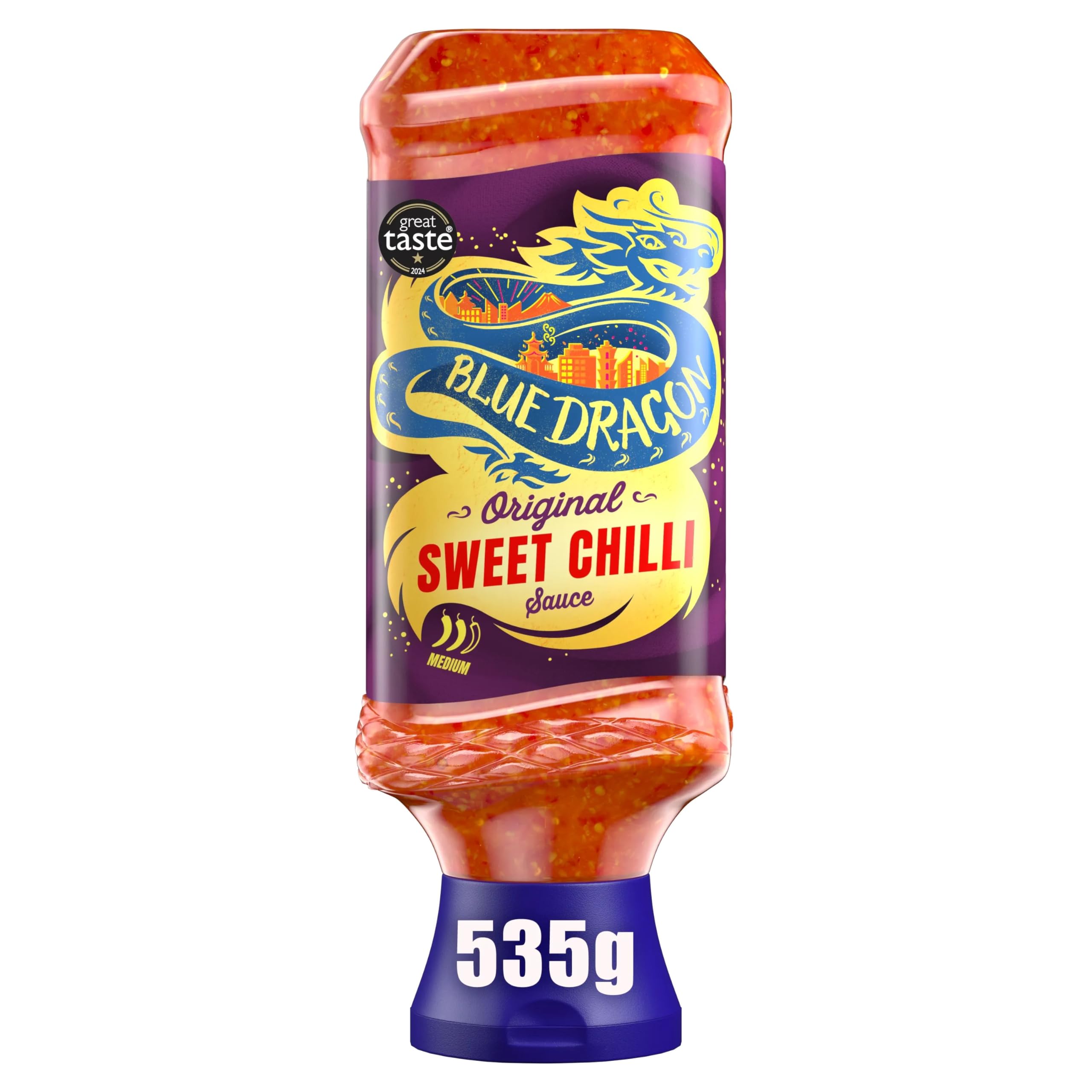 Blue Dragon Thai Sweet Chilli Dipping Sauce - Medium Heat, Vegan Friendly | 535g