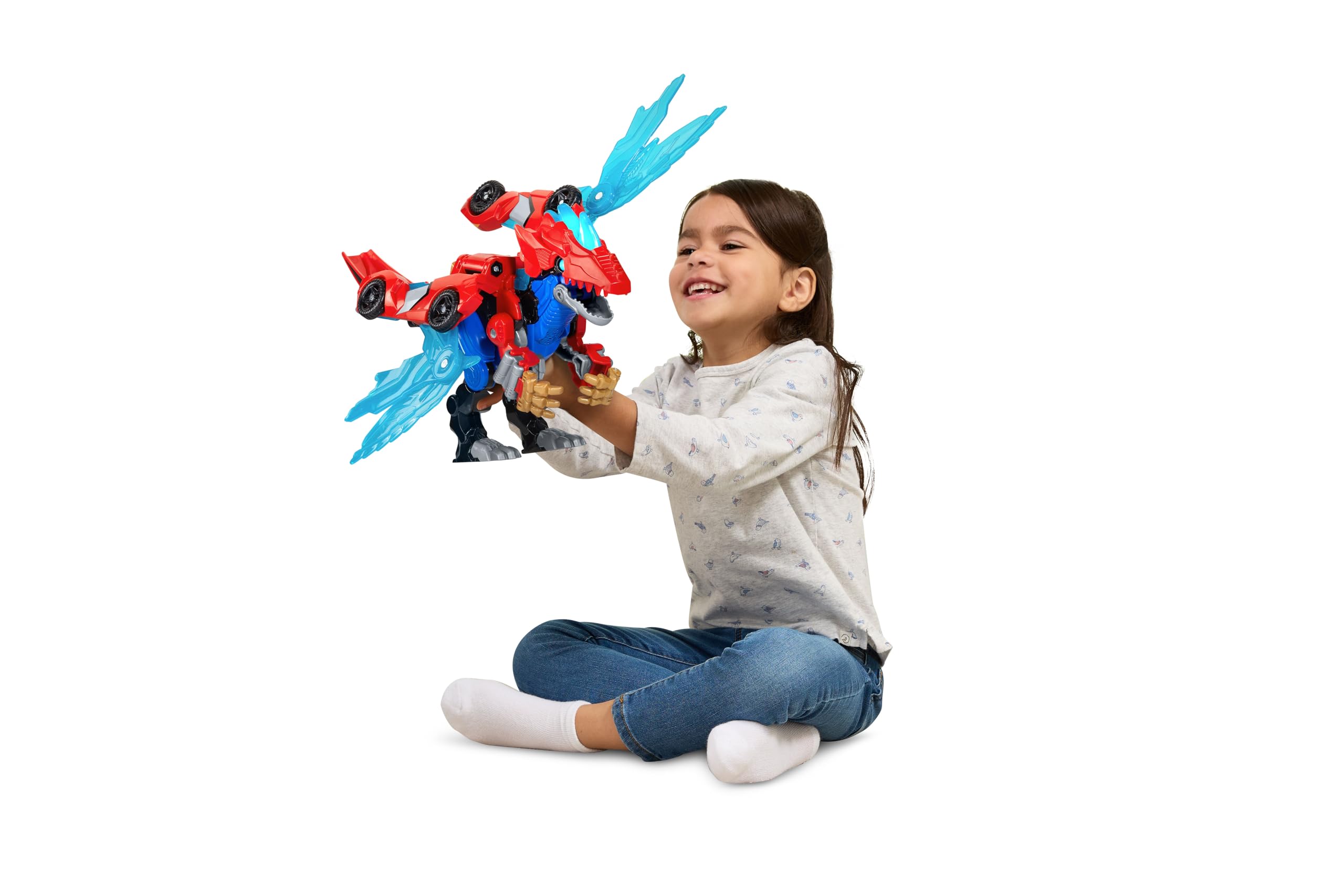 VTech Switch & Go Dinos Armour Up Dragon T-Rex - 2-in-1 Interactive Dinosaur Toy with Lights & Sounds 3