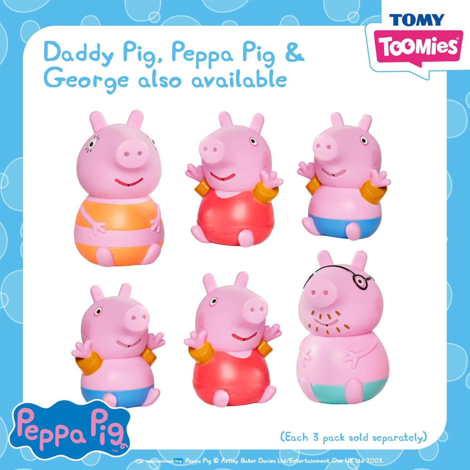 TOMY Toomies Peppa Pig Bath Squirters - Mummy Pig, Peppa & George Water Toys for Toddlers 5