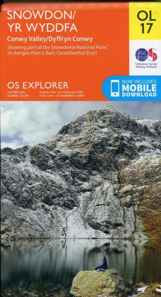 Ordnance Survey Snowdon / Yr Wyddfa Map OL 17 | Conwy Valley | OS Explorer Map for Hiking